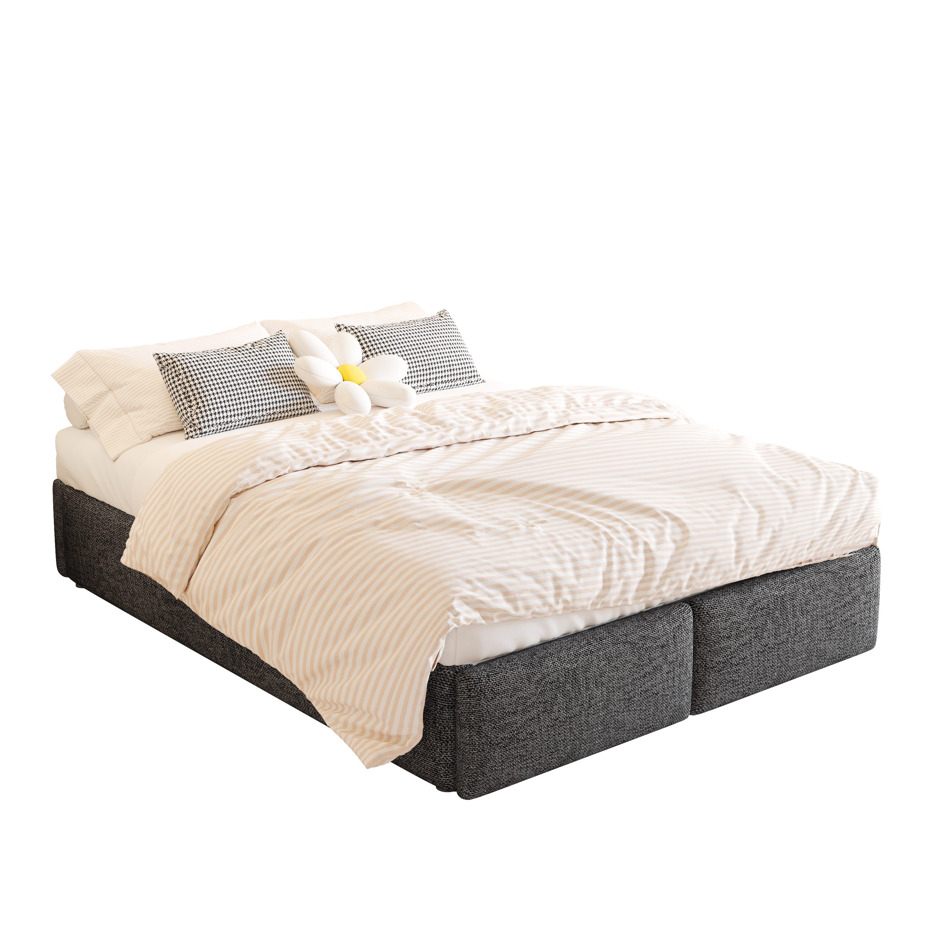 Welikera Palettenbett 140*200cm Plattformbett,ohne Kopfteil,mit hydraulisch günstig online kaufen