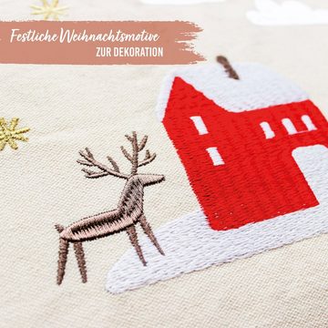 Kissenbezug Papierdrachen Weihnachtlicher Kissenbezug- in Grösse 40x40cm, PAPIERDRACHEN, hochwertige Bestickung