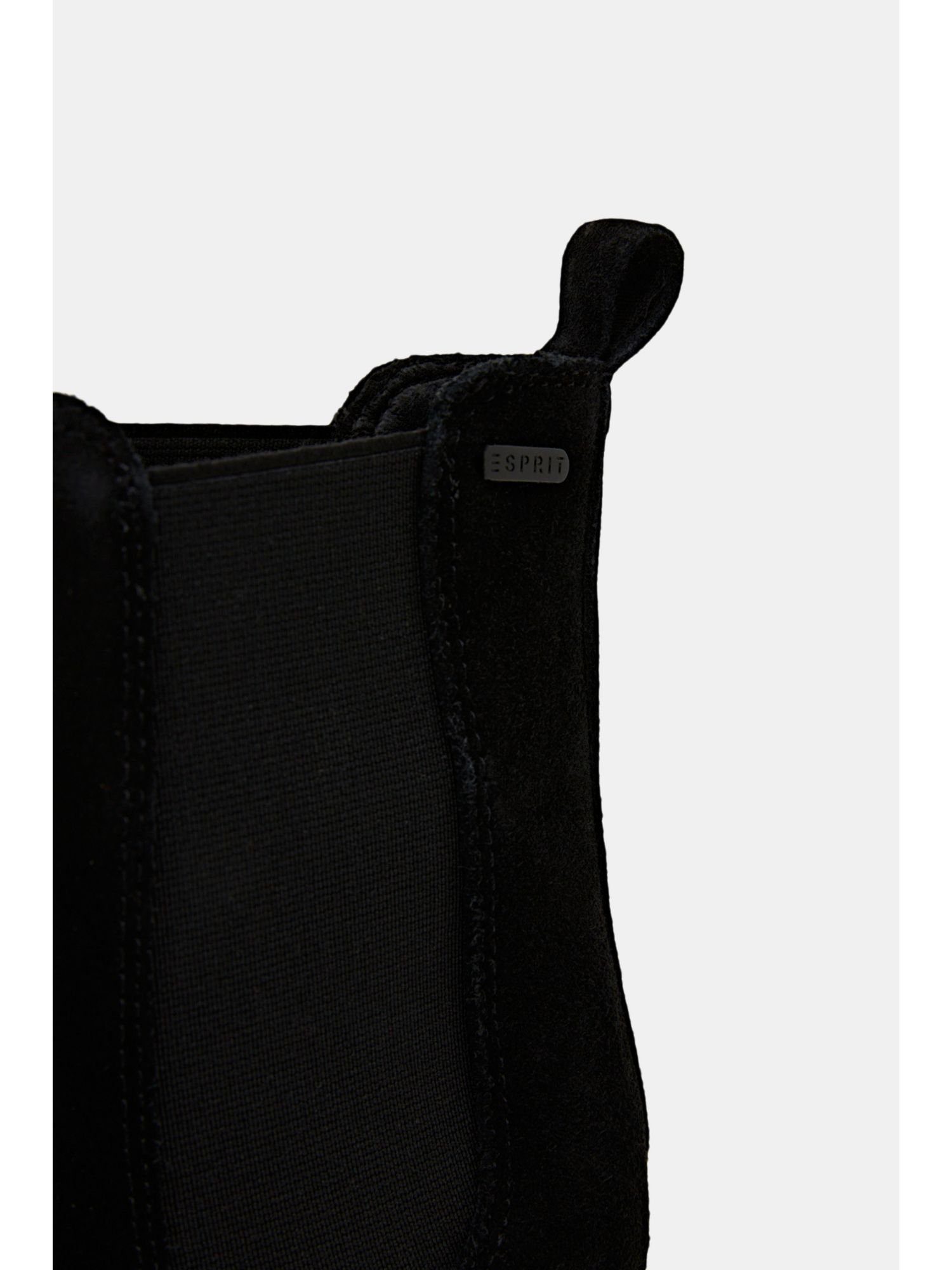 Blockabsatz BLACK mit Stiefelette Rauleder-Boots Esprit