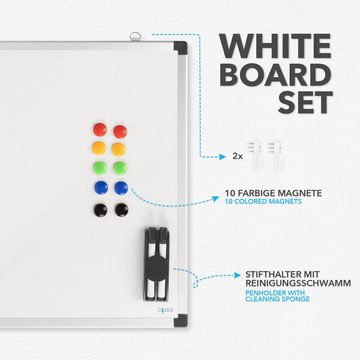 Kubus Magnettafel Whiteboard Set, 60 x 90 cm