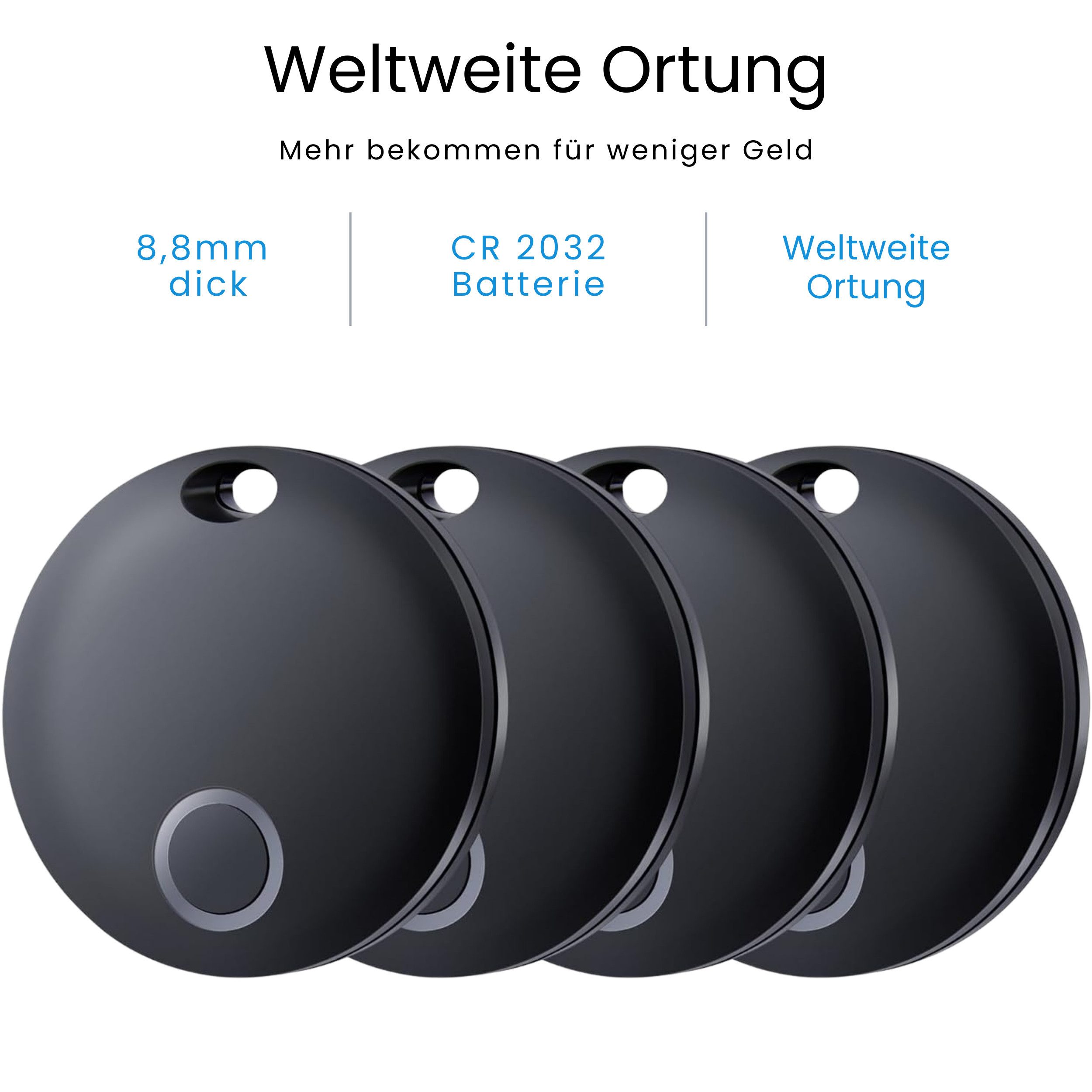 S&T Design Smart Tag Koffer Hunde Tracker kompatibel mit Apple Wo GPS-Tracker (iOS GPS Tracker Wasserdicht Wo Ist Kompatibeler Tracker für Apple MFi)