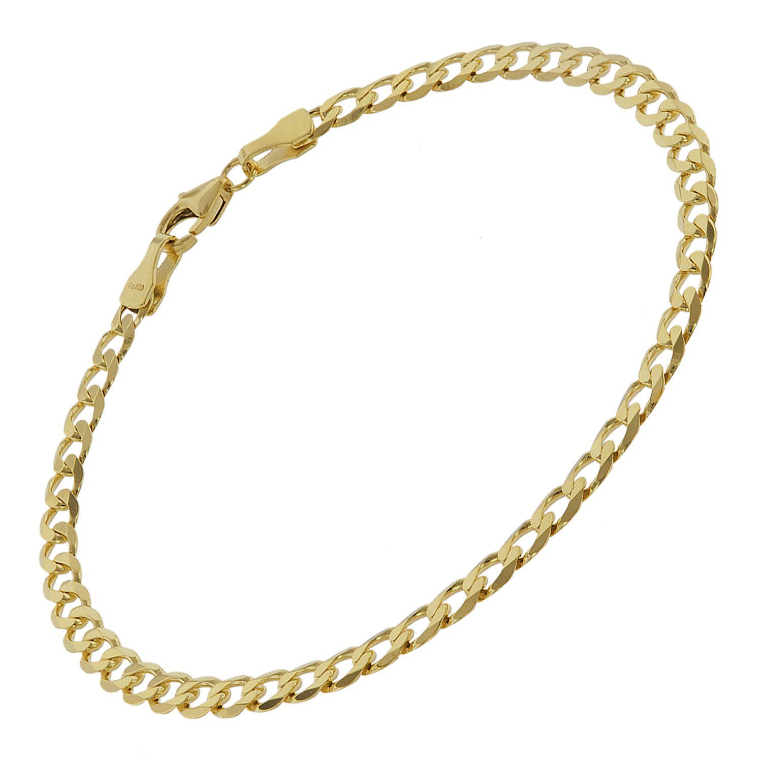 trendor Gliederarmband Panzer- Gold 333 (8 Karat) 3,9 mm breit