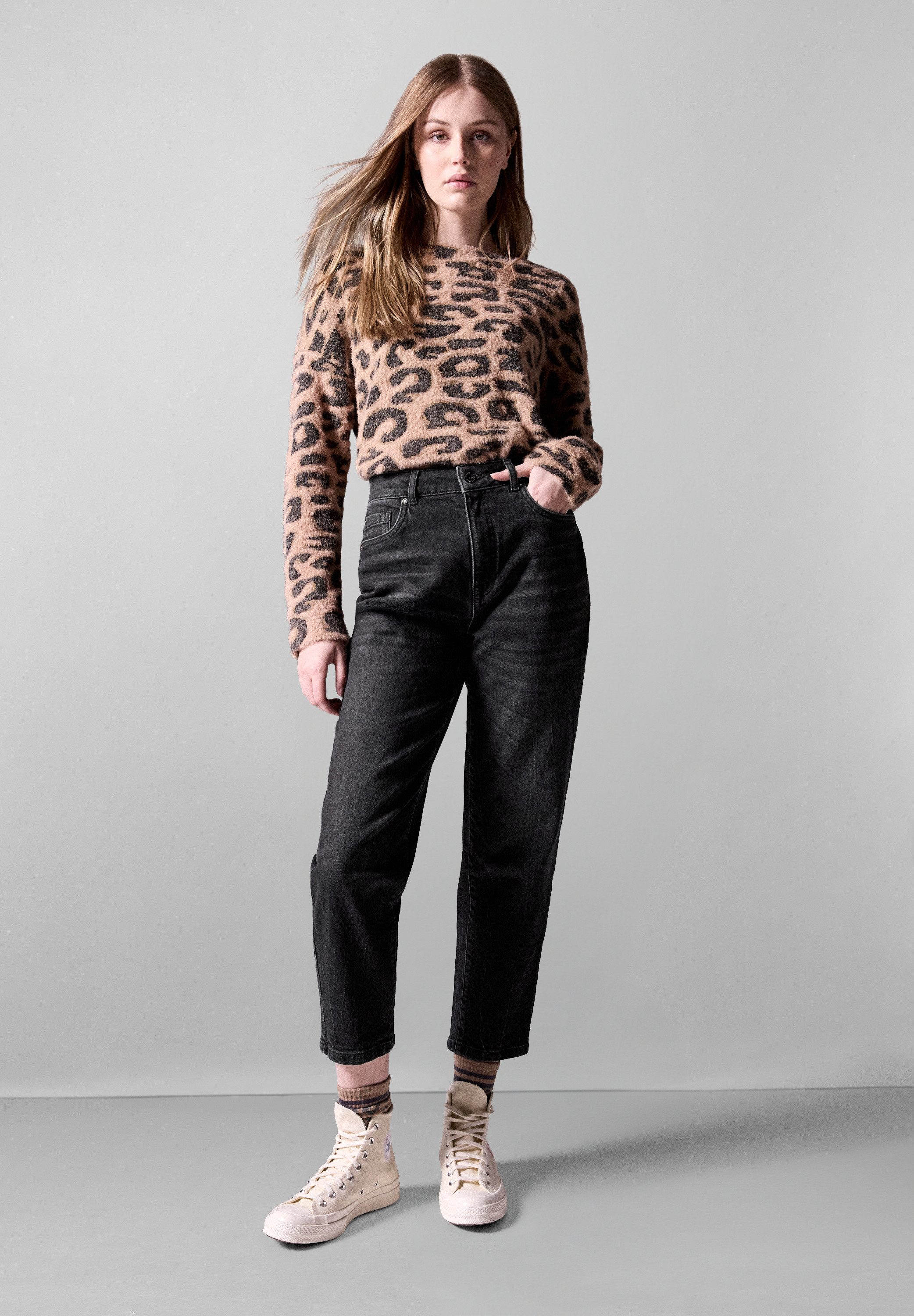 STREET ONE STUDIO Tapered-fit-Jeans High Waist