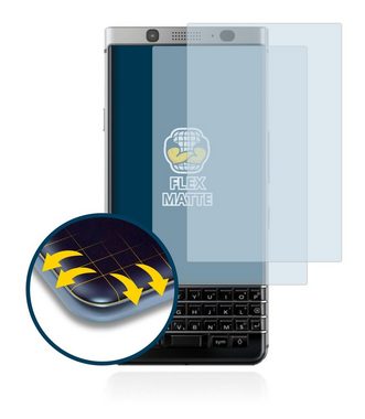 BROTECT Full-Screen Schutzfolie für BlackBerry Keyone, Displayschutzfolie, 2 Stück, 3D Curved matt entspiegelt Full-Screen Anti-Reflex
