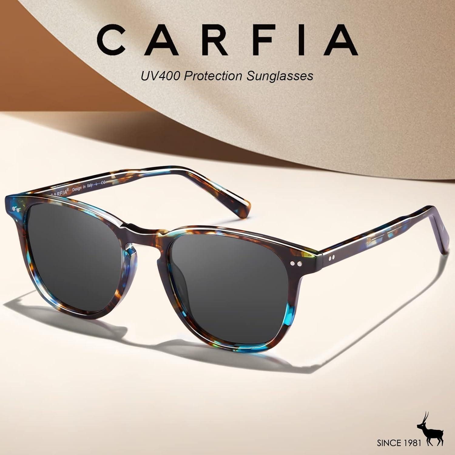 LuxusKollektion Retrosonnenbrille Sonnenbrille Damen Acetate Rahmen: Blau Schildpatt; Linsen: Grau