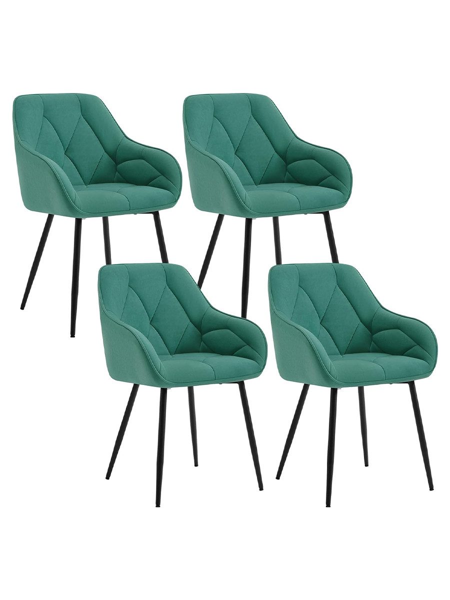 Woltu 4-Fußstuhl (Set, 4 St), Esszimmerstühle ergonomischer aus Samt günstig online kaufen
