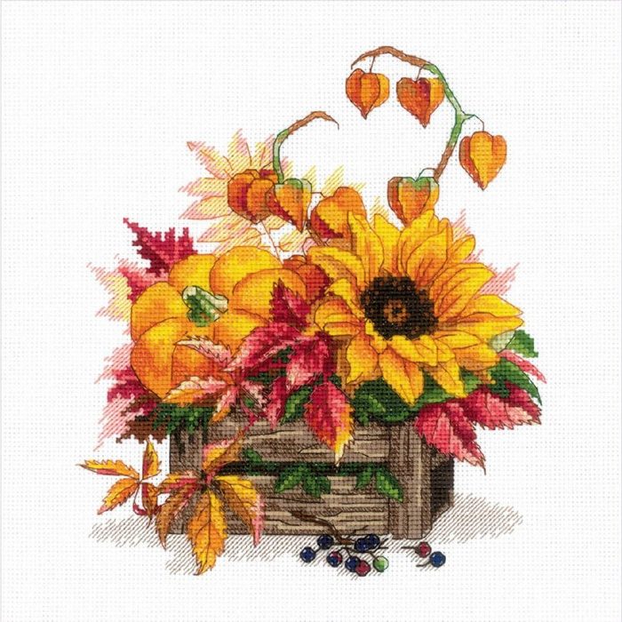 Riolis Kreativset Riolis Kreuzstich Set "Hallo Herbst" Zählmuster 25x25cm (embroidery kit)