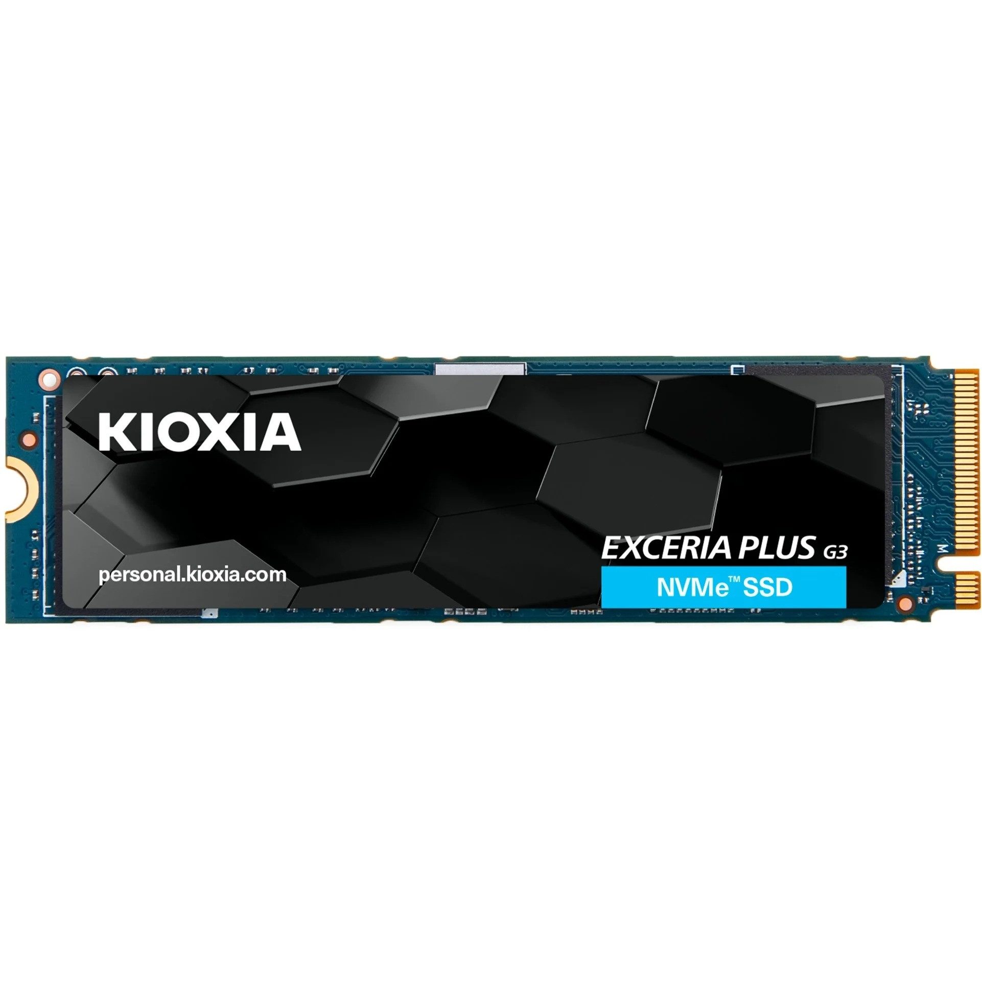 KIOXIA Exceria Plus G3 1TB NVMe SSD Gen4 1000GB interne SSD (1 TB) 5000 MB/S Lesegeschwindigkeit, 3900 MB/S Schreibgeschwindigkeit, PCIe 4.0 x4, NVMe 1.4, BiCS FLASH TLC, Graphen Heatspreader