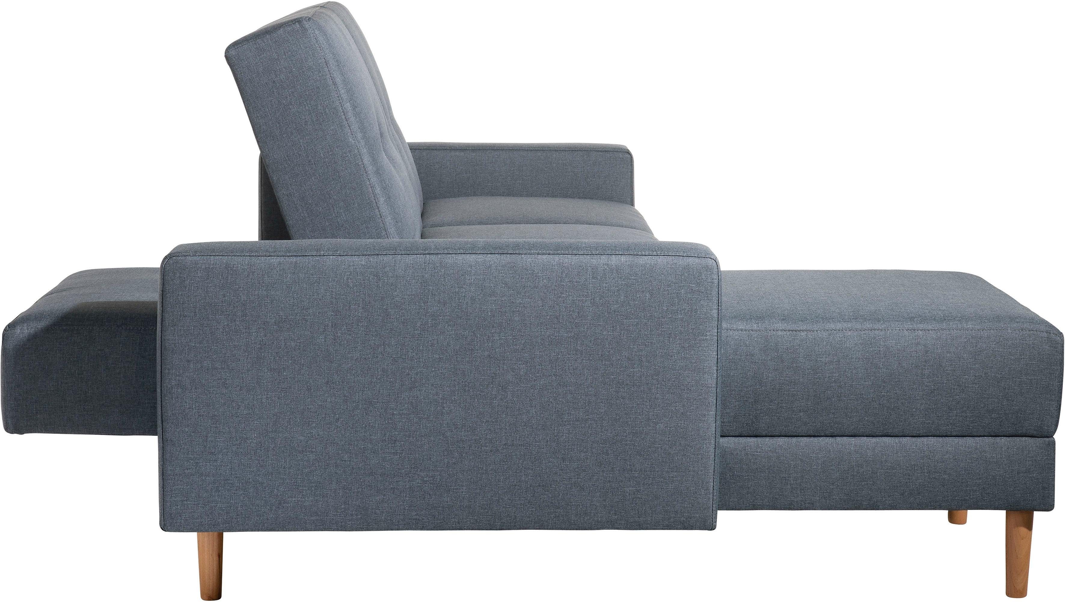 Chill, mit Recamiere, Ecksofa Just Winzer® inklusive Max Rückenverstellung, Schlafsofa Stauraumhocker