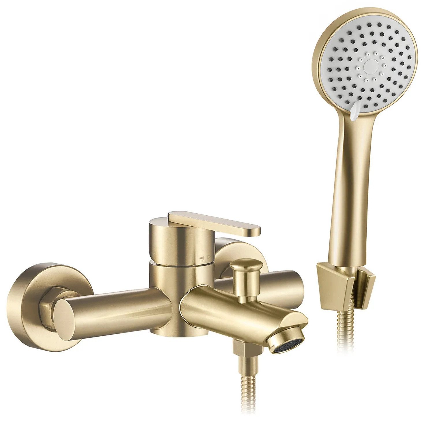 wohnwerk.idee Wannenarmatur Badewannenarmatur Gold Schwarz Matt günstig online kaufen