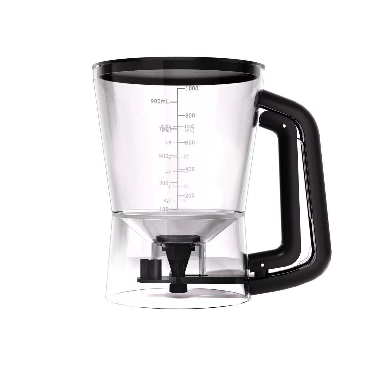 FOUORTUNATE-BEE Teigportionierer Teigspender 1000 ml Teigportionierer für Pfannkuchen Waffeln Muffins, Teigportionierer mit Griff 1000 ml Backhelfer für Muffins Pfannkuchen