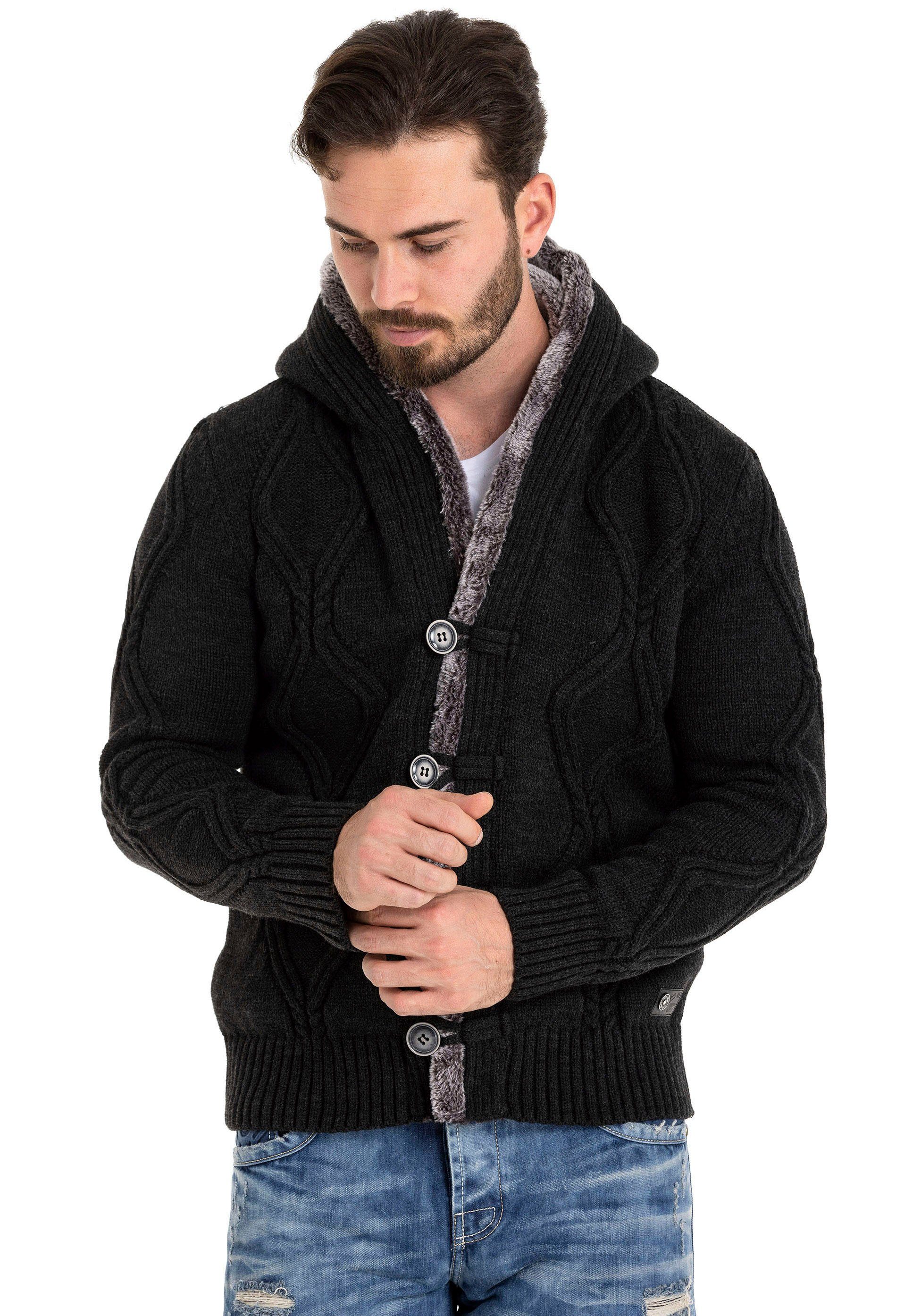 Cipo & Baxx Kapuzenstrickjacke