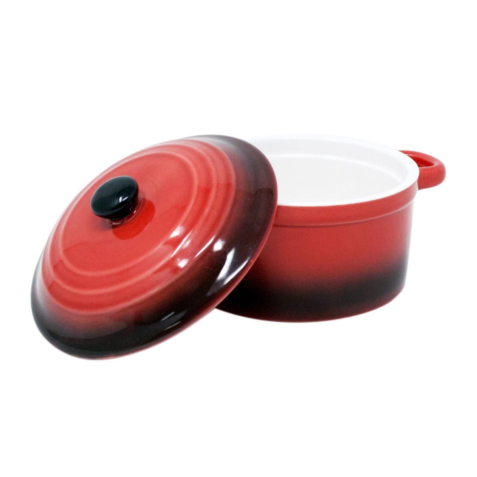 ToCi : Rot 10 Ø Deckel Auflaufschale Auflaufform Keramik aus mit Parent cm