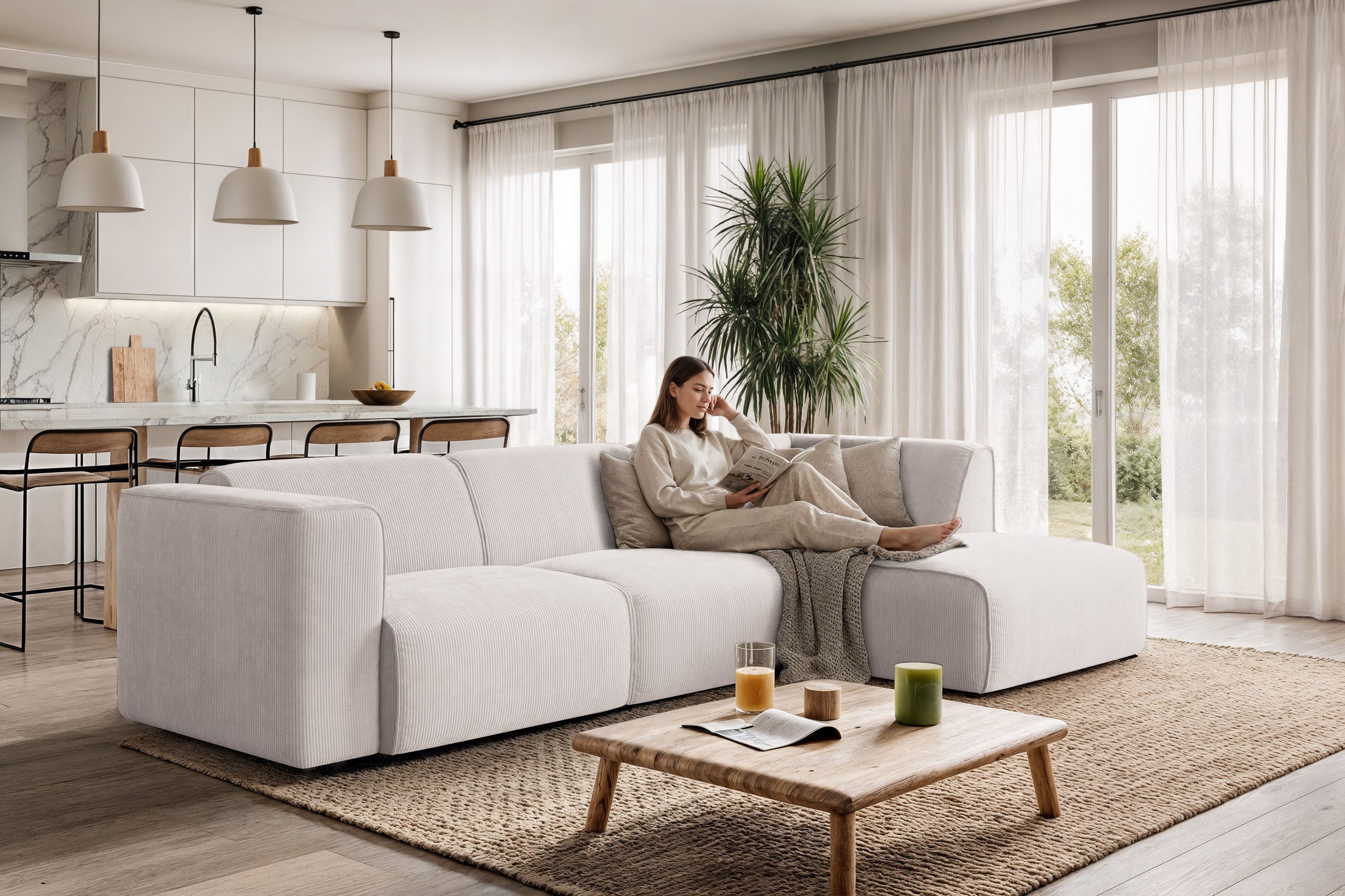 OTTO home Ecksofa Merid L-Form, B: 295 cm - OTTO. Verlässliche Qualität., jederzeit durch Module erweiterbar
