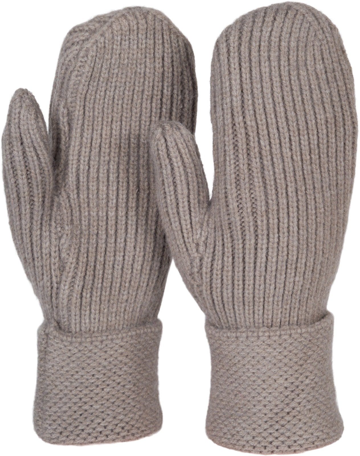 styleBREAKER Fäustlinge Strick Fäustlinge mit gemustertem Bund (1-St)