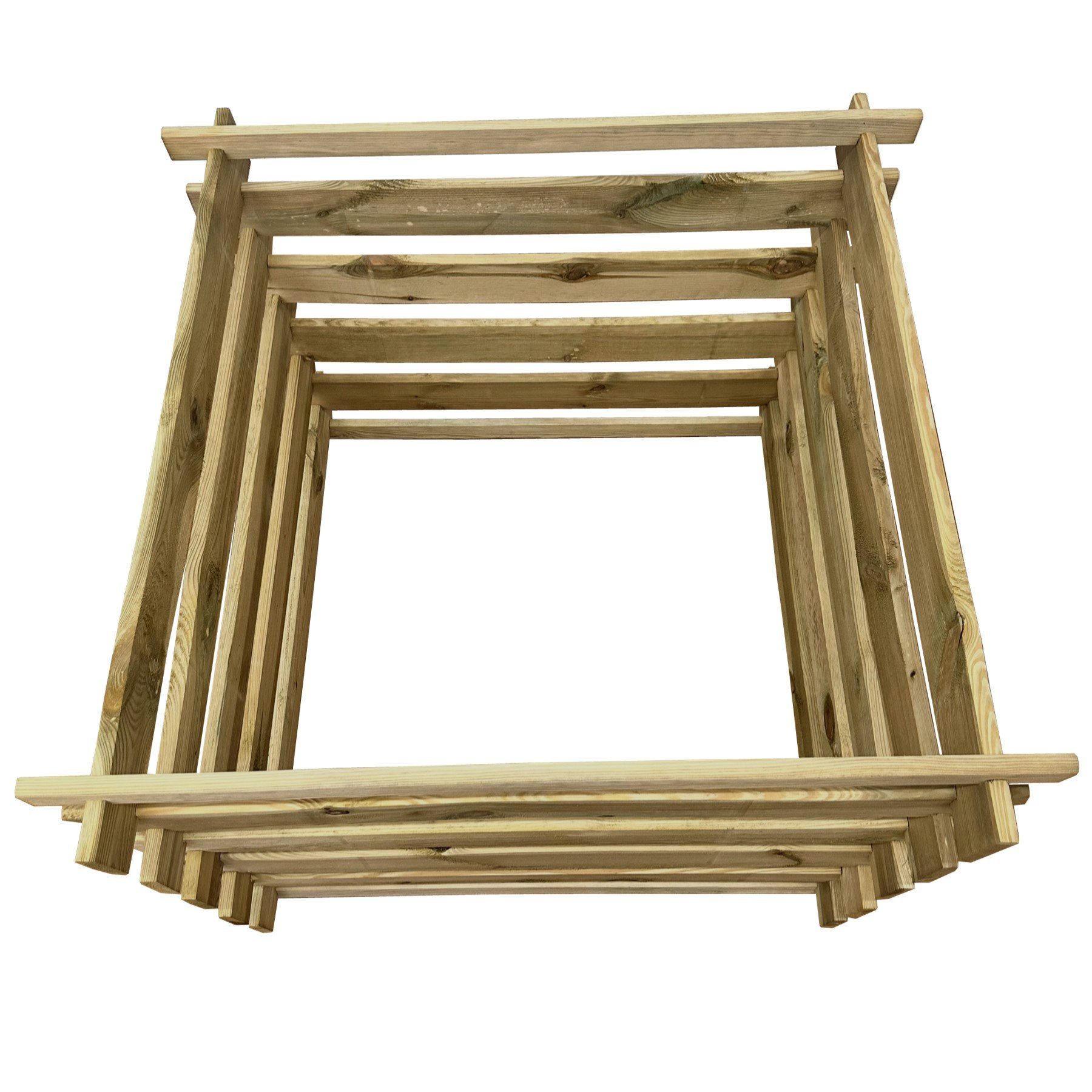 Loggyland Komposter Holzkomposter Steckkomposter Kompostsilo, BxTxH: 90x90x70 cm, (einfache Handhabung, KDI Stecksystem), BxTxH: 900x900x700 mm, 560 l, aus Kesseldruckimprägnierter Kiefer