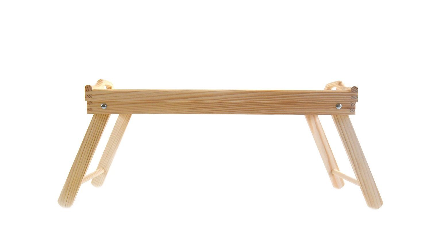 Frühstücktablett Betttisch Holztablett tisch Tablett (1-St) Beistelltisch MyBer® Holz Laptop Badtisch Tabletttisch Bett