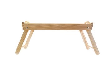 MyBer® Tabletttisch Holztablett Beistelltisch Betttisch Laptop Tablett aus Holz (1-St., 1 Tisch, Frühstücktablett), mit klappbaren Füßen, leicht und praktisch