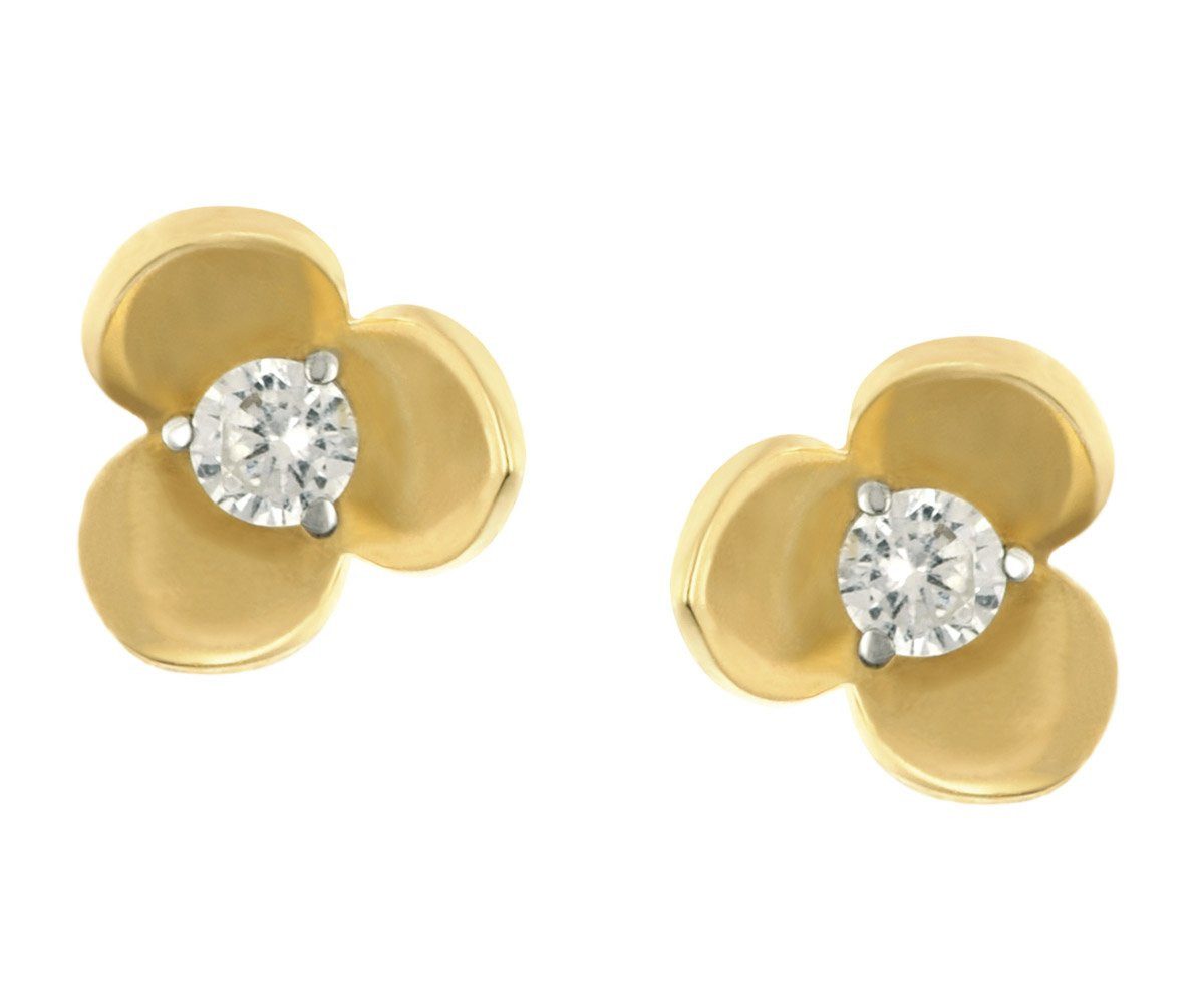 Glizz Paar Ohrstecker Damen-Gold 333/8K Zirkonia Ohrstecker günstig online kaufen