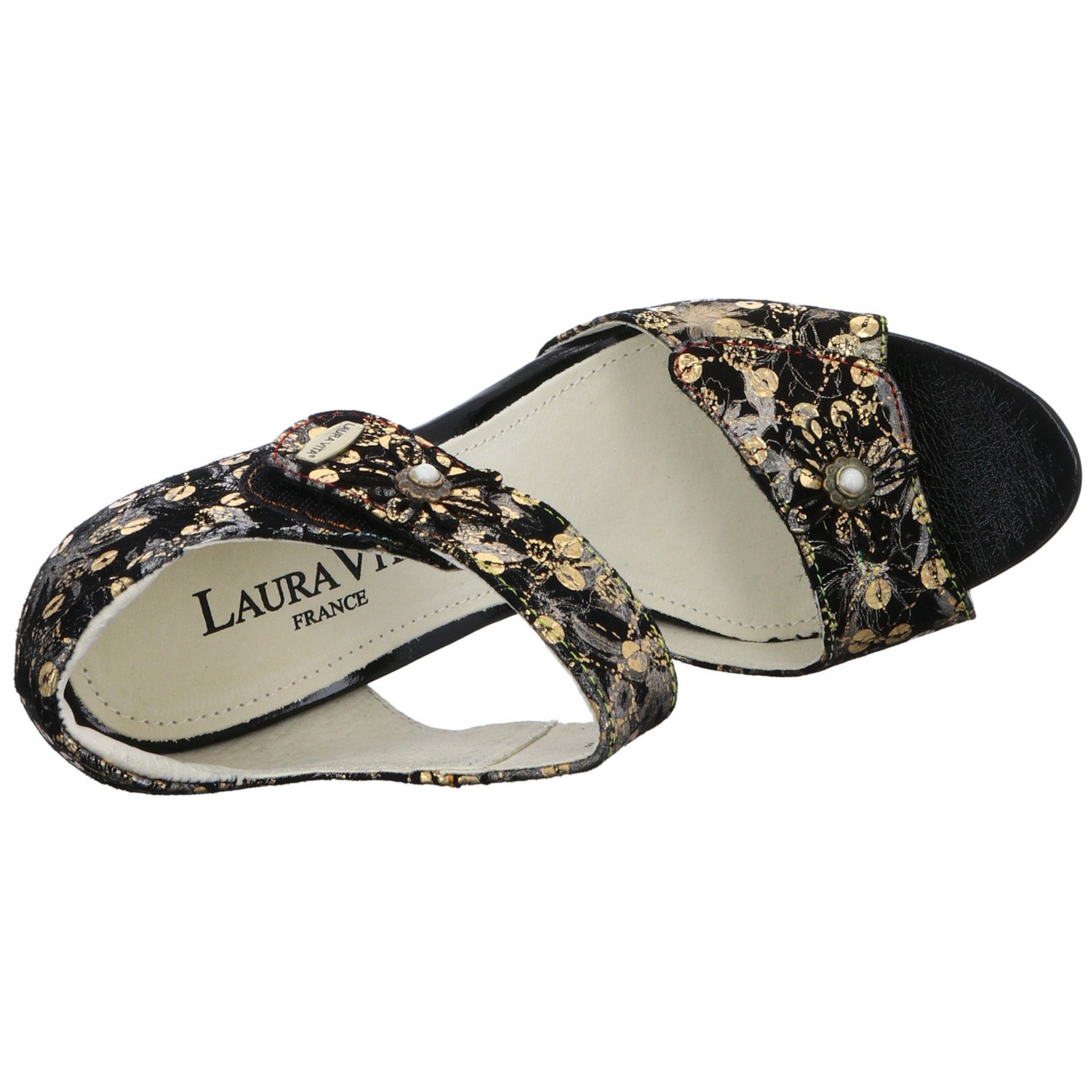 Sandalette Riemchensandale LAURA Damen Riemchensandalen Veloursleder VITA Alcbaneo