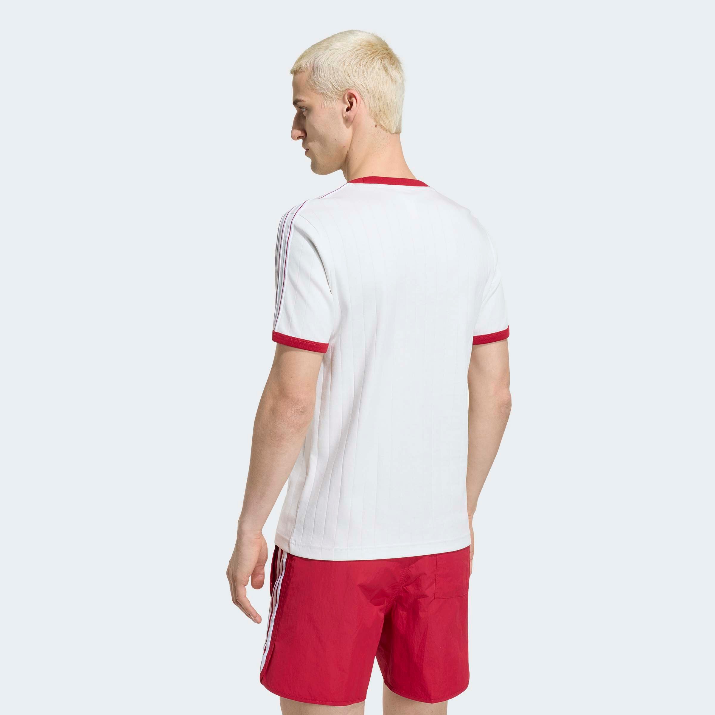adidas Originals T-Shirt DROP NEEDLE 3-STREIFEN für Erwachsene, mit sportlichem Stil, in normaler Länge, Kurzarmdesign