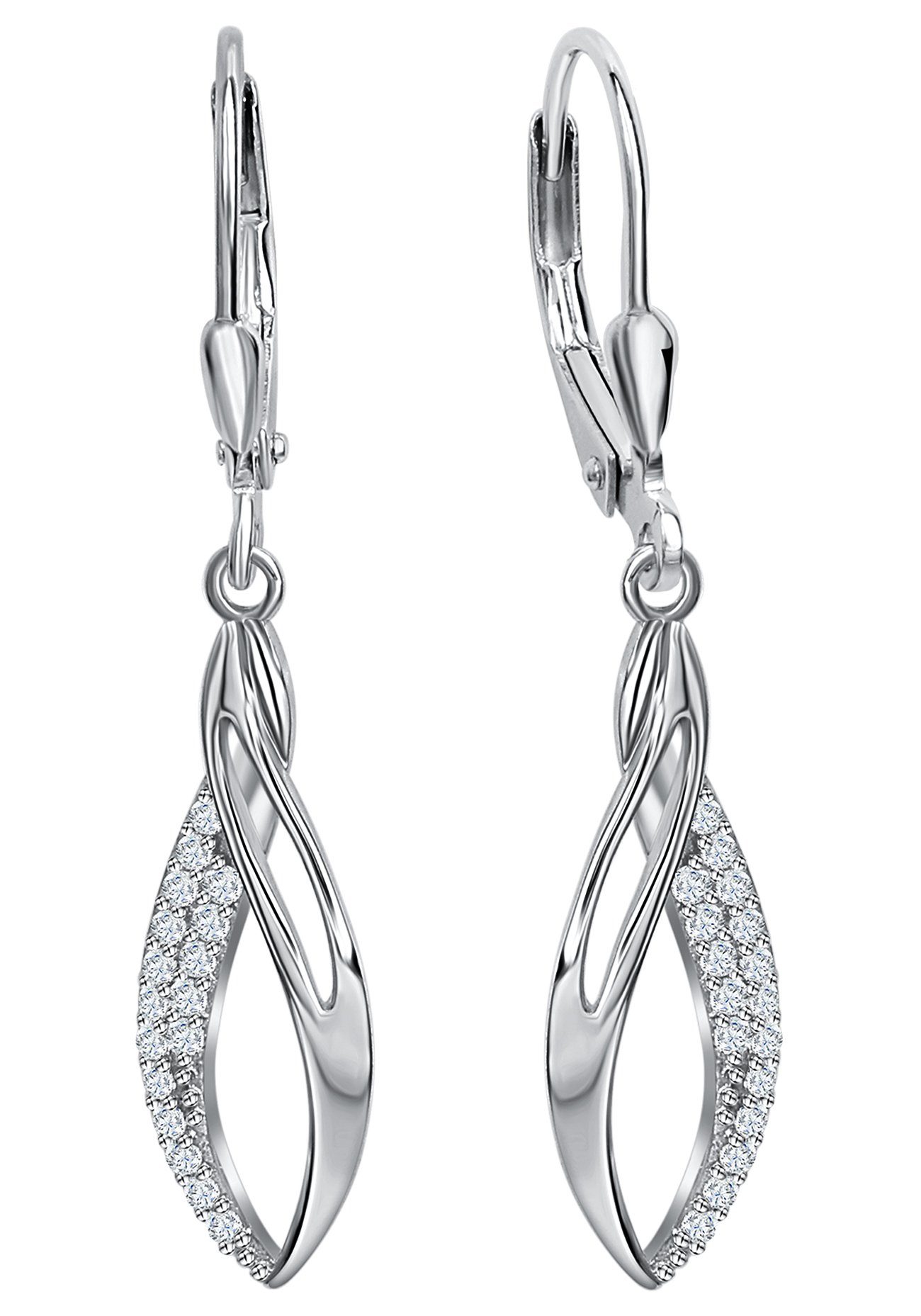 Paar Ohrhänger Schmuck Geschenk Silber 925 Ohrschmuck Patentbrisur Tropfen
