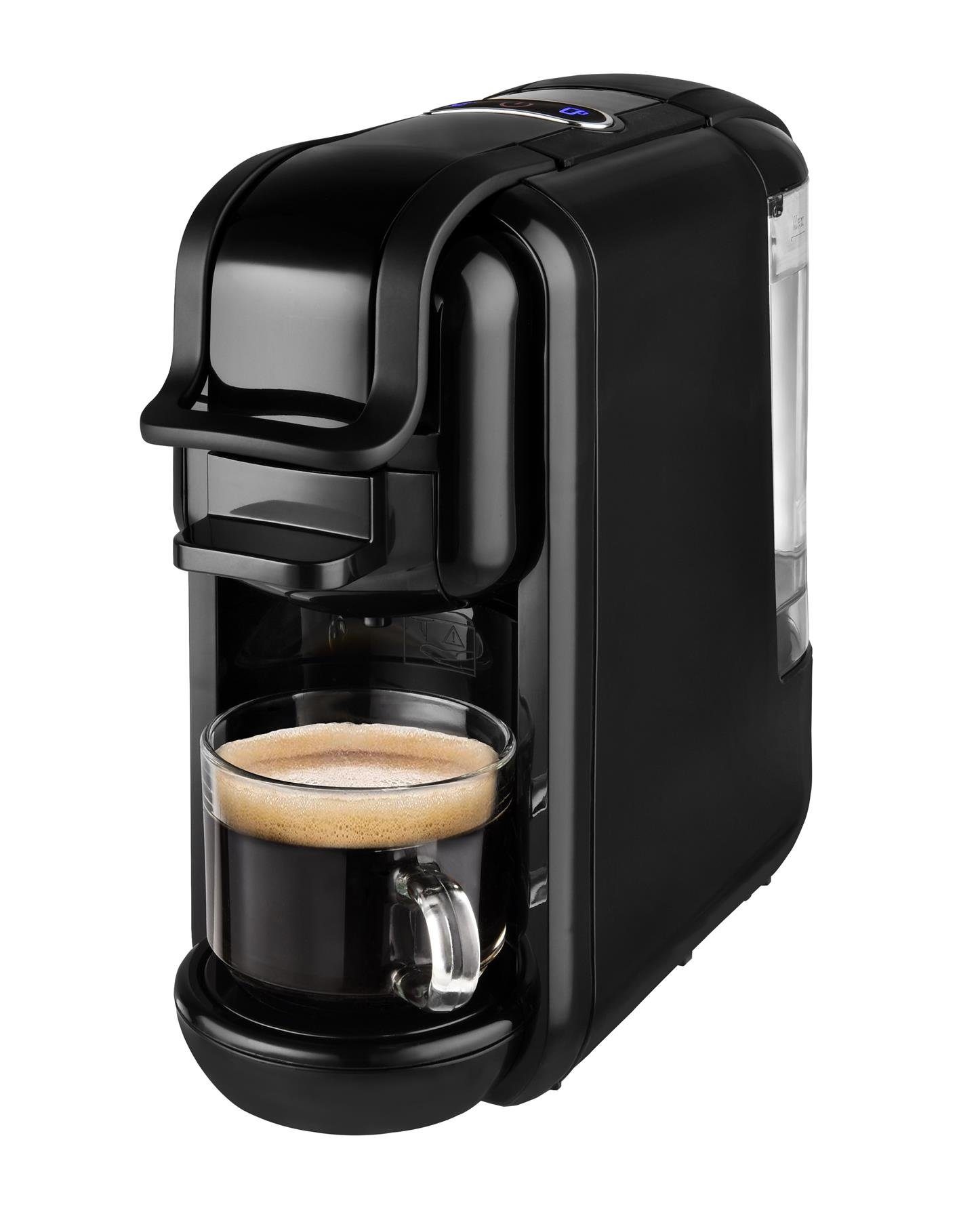 Team Kalorik Kapsel-/Kaffeepadmaschine Pro, 4-in-1 & Kaffeemaschine: BrewCraft Dolce Gusto, Pads Kaffeepulver Nespresso
