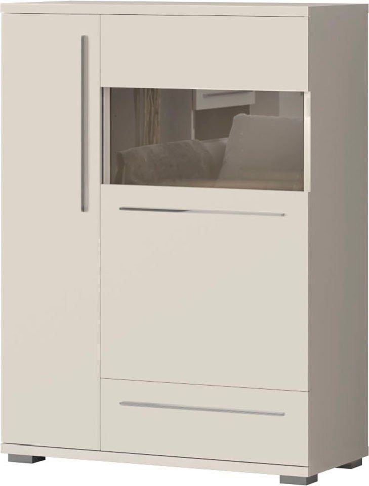 OTTO home Highboard Piano Vitrine (H/B/T): 123/90/40,2cm), UV lackiert, Soft-Close Funktion