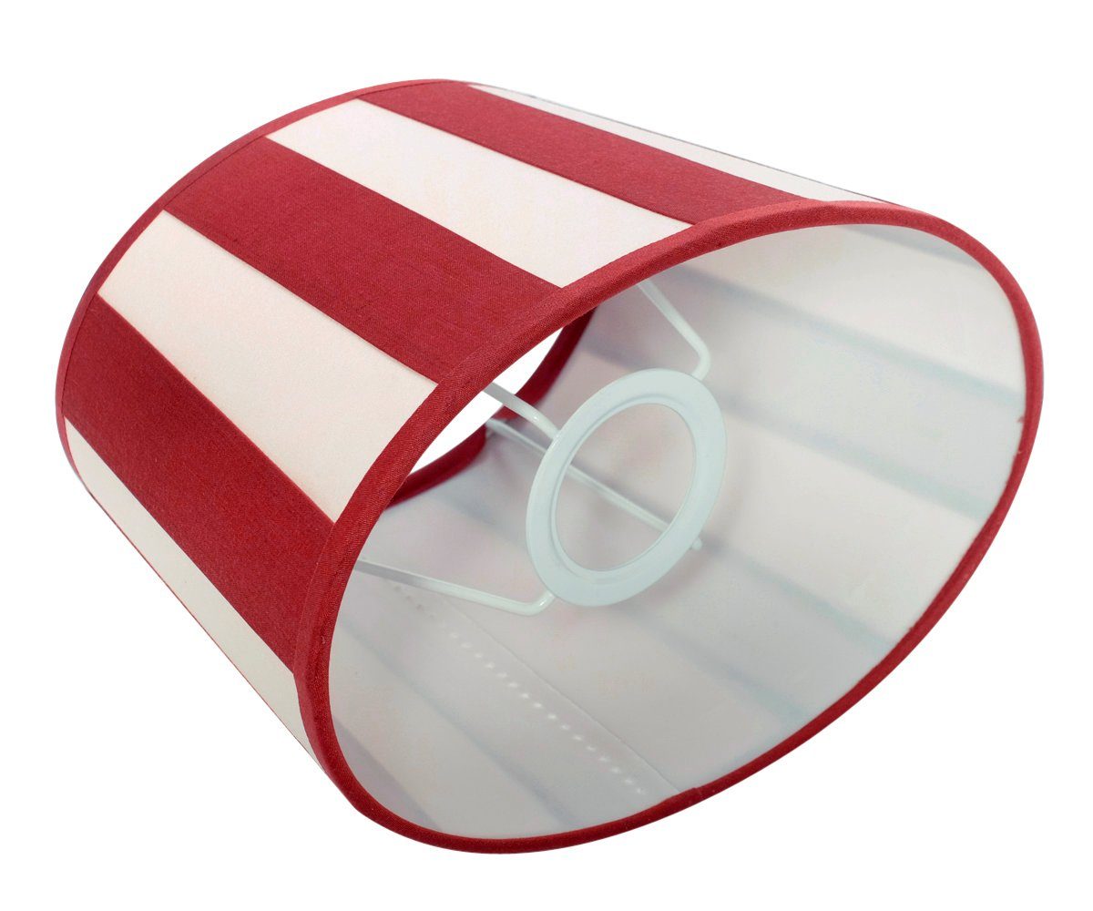 Brillibrum Lampenschirm Lampenschirm gestreift oval rund Streifenmuster E27 E14 – Bild 3 von 5