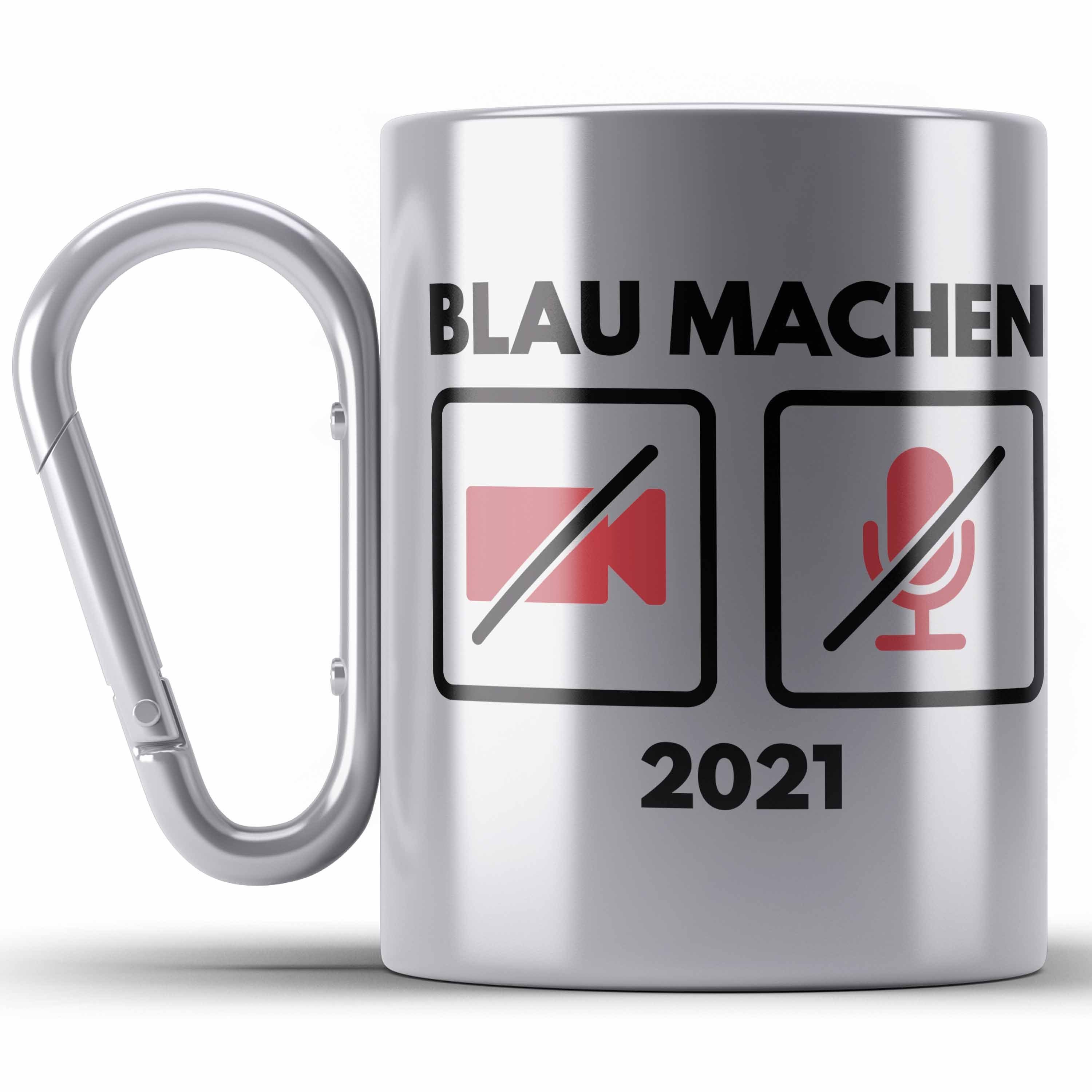 Home Homeoffice Thermotasse Tasse 2022 Silber Edelstahl Office Lustige Blau Trendation Edelst Machen