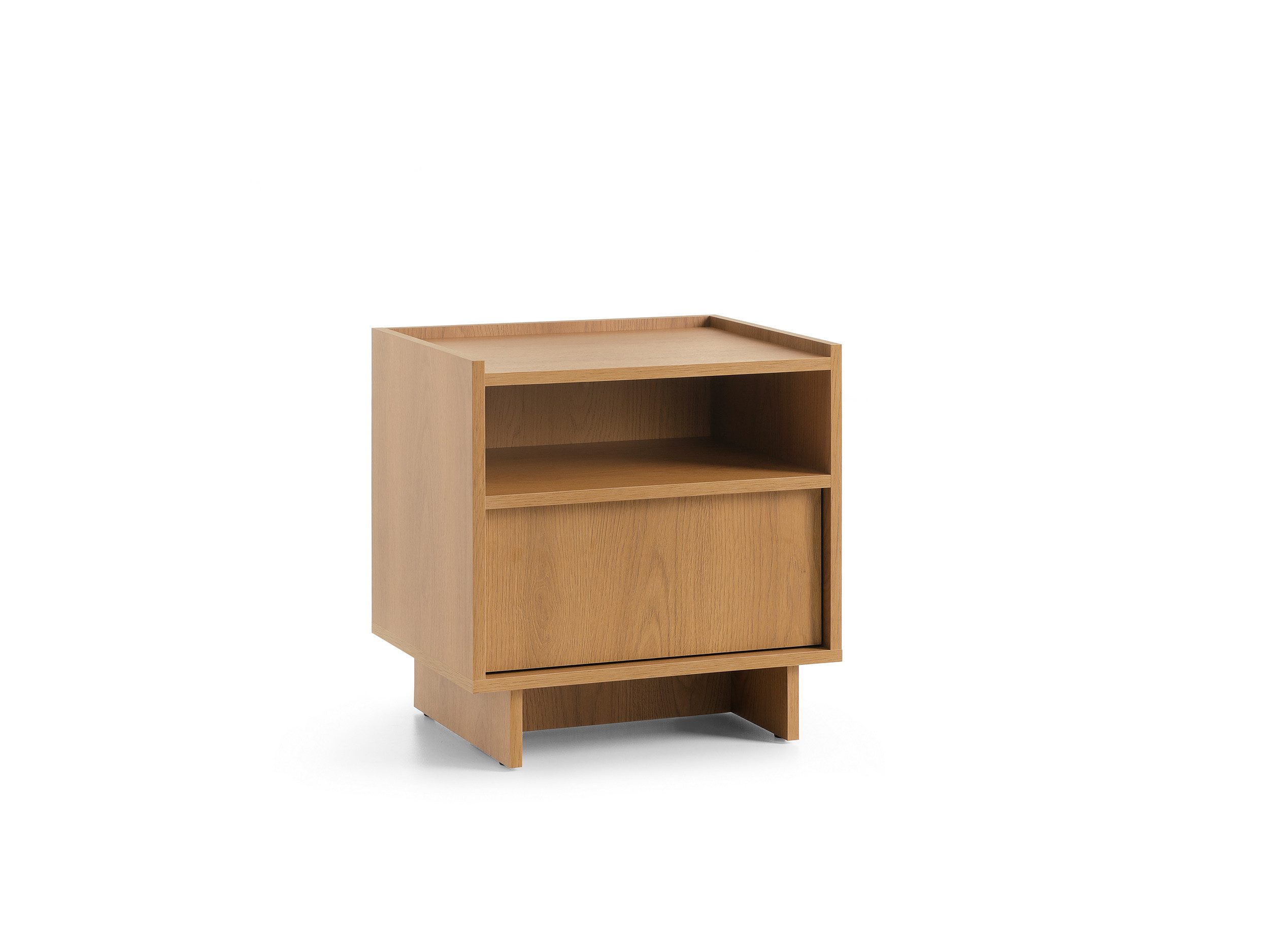 MOEBLO Nachttisch LILIE S50 (in Eiche Caramel – moderner, minimalistischer Nachtkommode mit Schublade, Push-to-Open und Japandi Design, Nachttisch Nachtkommode  – Bild 3 von 5