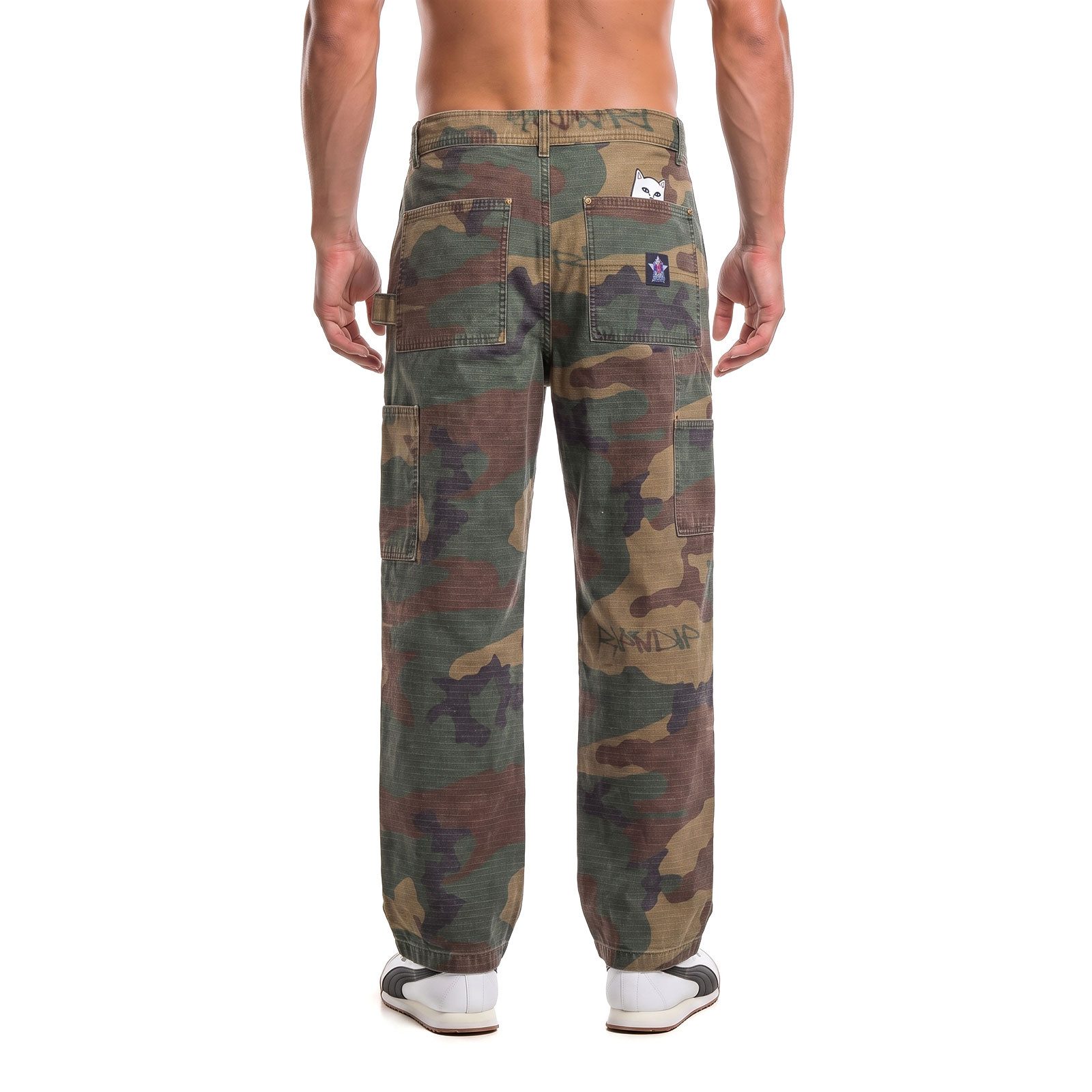 RIPNDIP Cargohose Hose Ripndip Claws Camo Wide Fit (1-tlg) Claws-Camo-Design