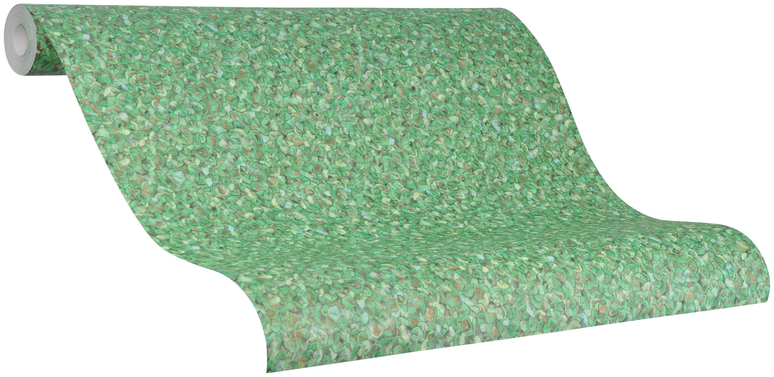 Glööckler Vliestapete, Glitzermuster, glänzend, schimmernd, (1 St), Blattmotiv, moderne Tapete für Schlafzimmer Wohnzimmer Küche