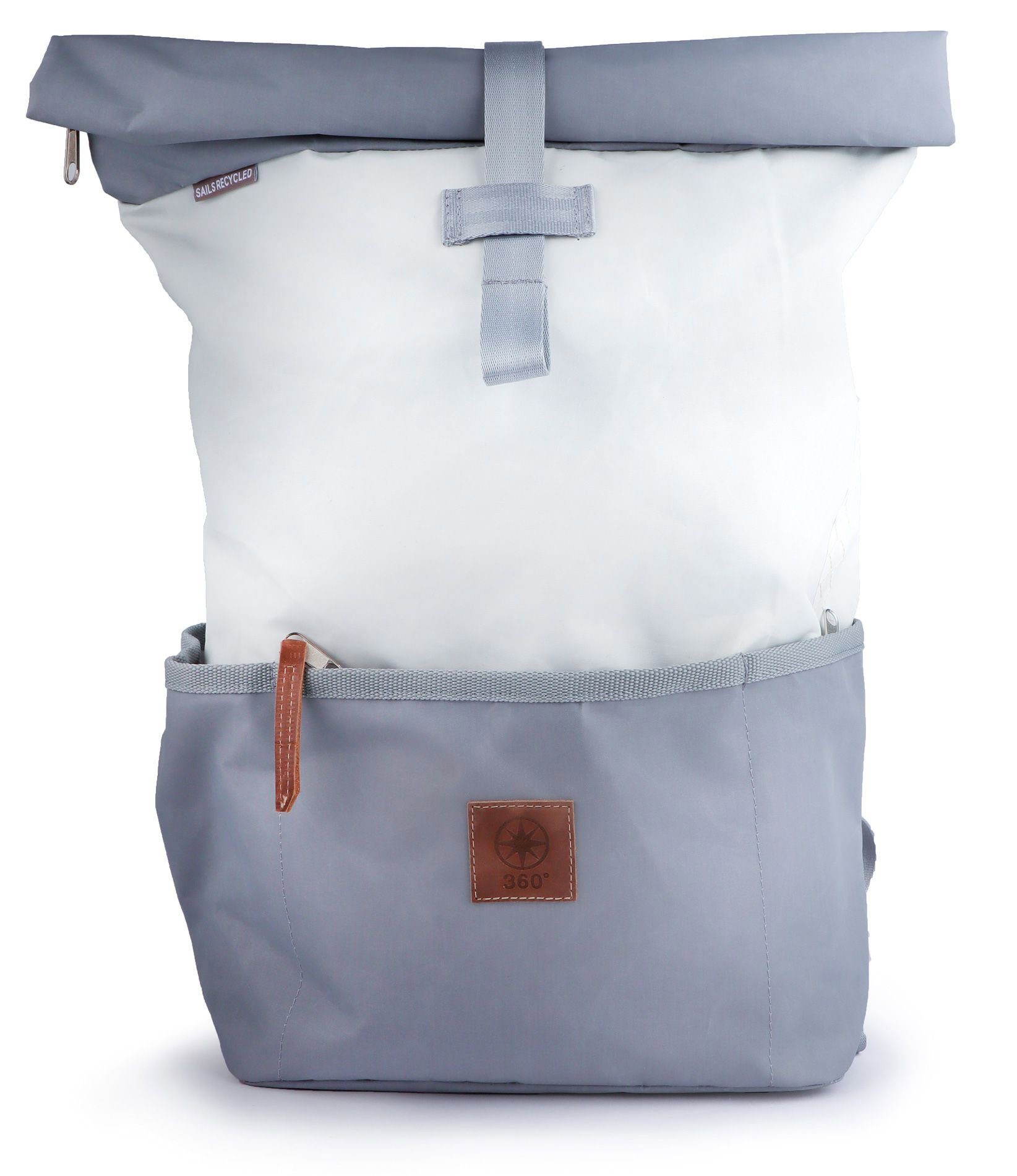 360Grad Rucksack Rucksack Lotse recyceltes Segeltuch gepolstertes Laptopfach