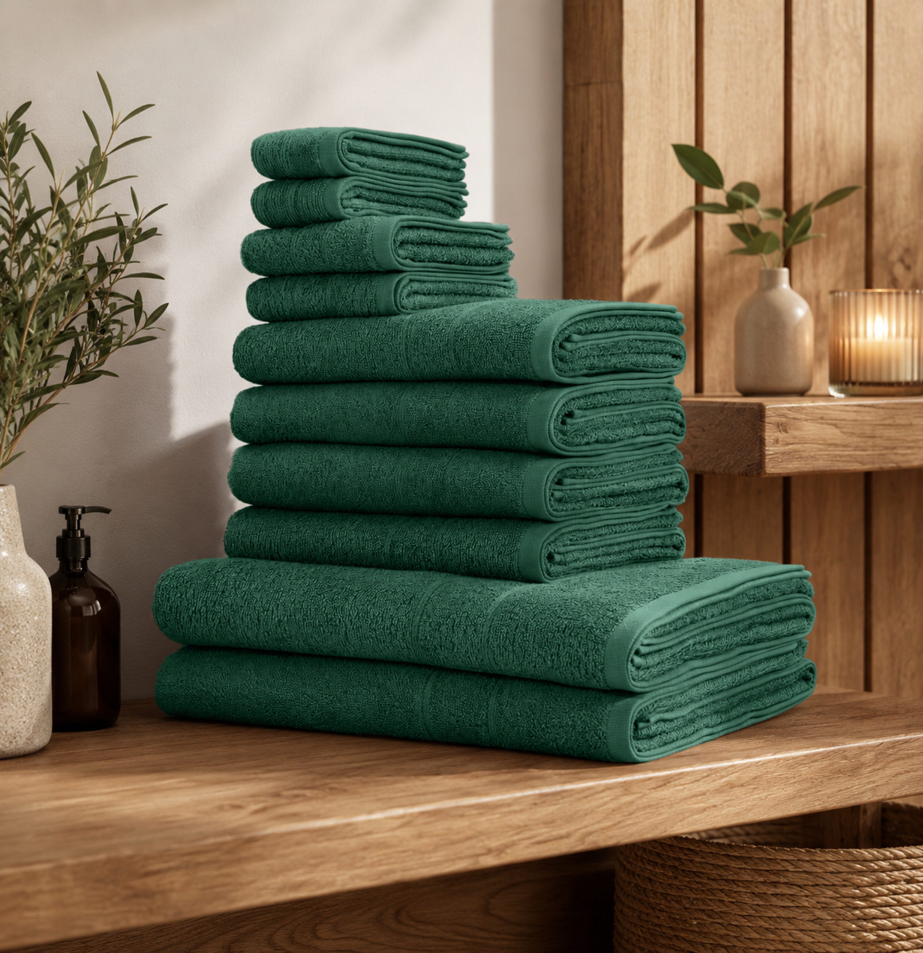 OTTO home Handtuch Set Inga, 3 Qualitäten, Duschtücher, Handtücher, Gästetücher, Seiftücher, Walkfrottier (10-St), Handtücher mit feiner Bordüre, 100% Baumwolle