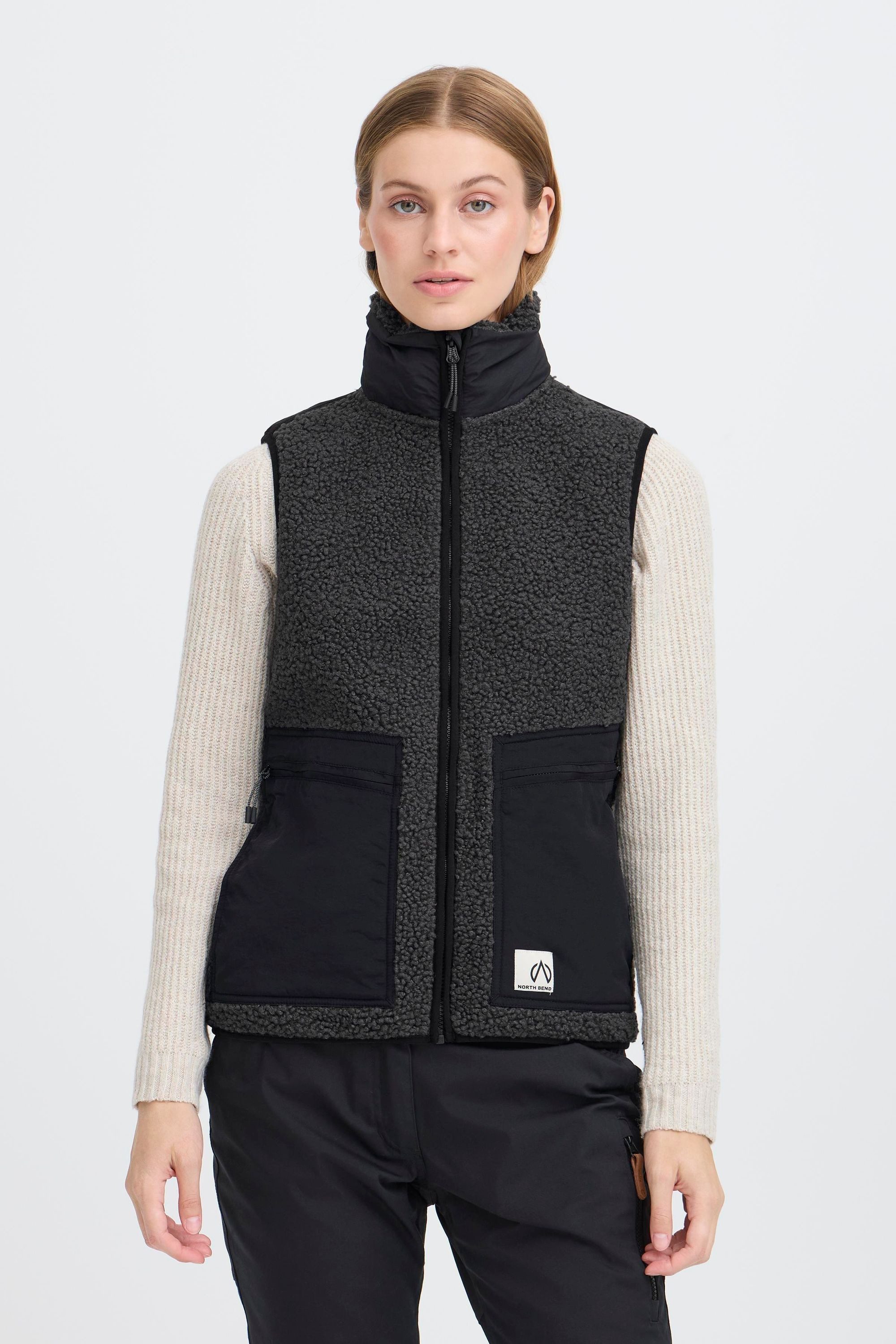North Bend Funktionsweste NBGalan W Teddy Vest Modische Teddyweste mit prak günstig online kaufen