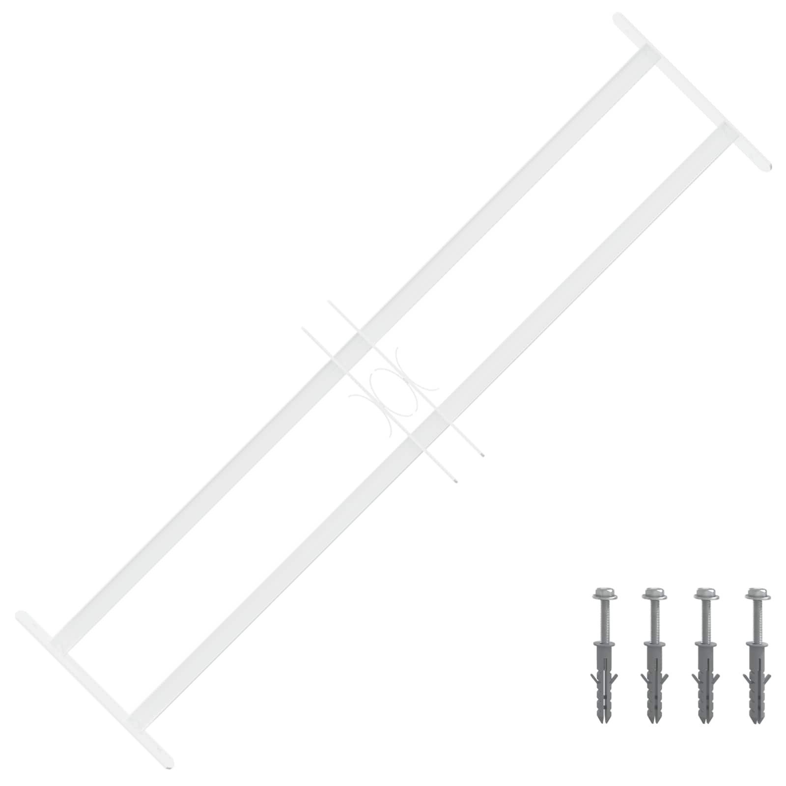 vidaXL Fenster Sicherheitsgitter für Fenster mit 2 Querstangen 63-114 cm, (1 St)