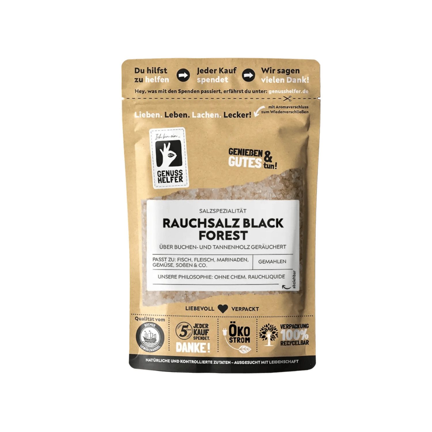 Bremer Gewürzhandel Gewürz Rauchsalz Black Forest, Buche/Tanne, 100 g