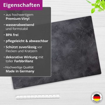 cover-your-desk.de Schreibtischunterlage abwaschbar - Oberfläche in anthrazit - premium Vinyl - Made in Germany