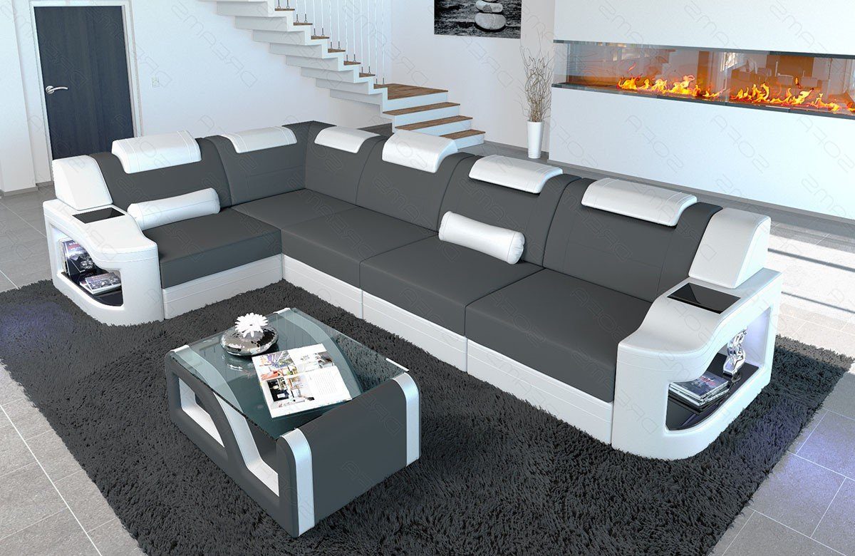 Sofa Dreams Ecksofa Polsterstoff Design Stoff Sofa Padua L Form M Mikrofaser Stoffsofa, Couch wahlweise mit Bettfunktion