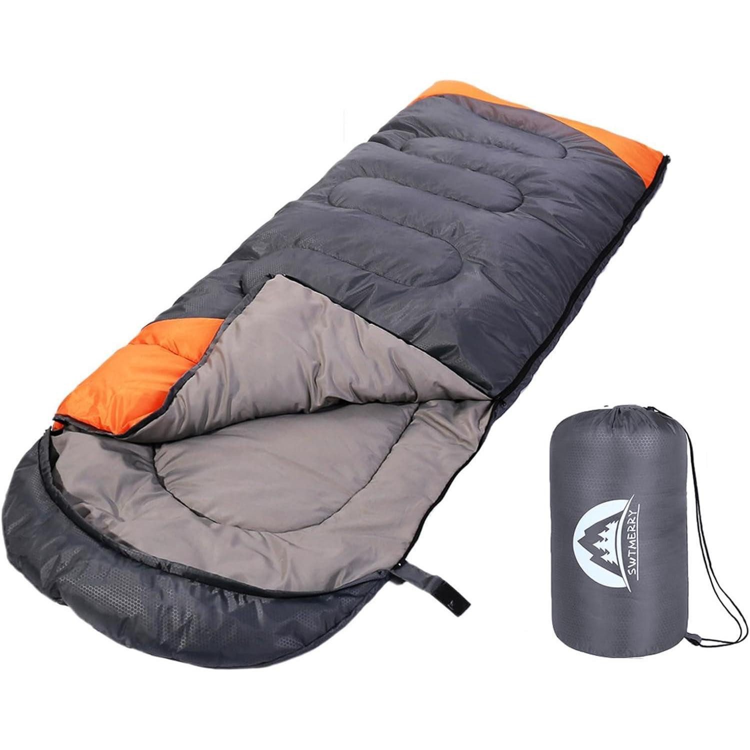 SWTMERRY Trekkingschlafsack Schlafsack 3-4 Jahreszeiten warm-kalt, leicht, für