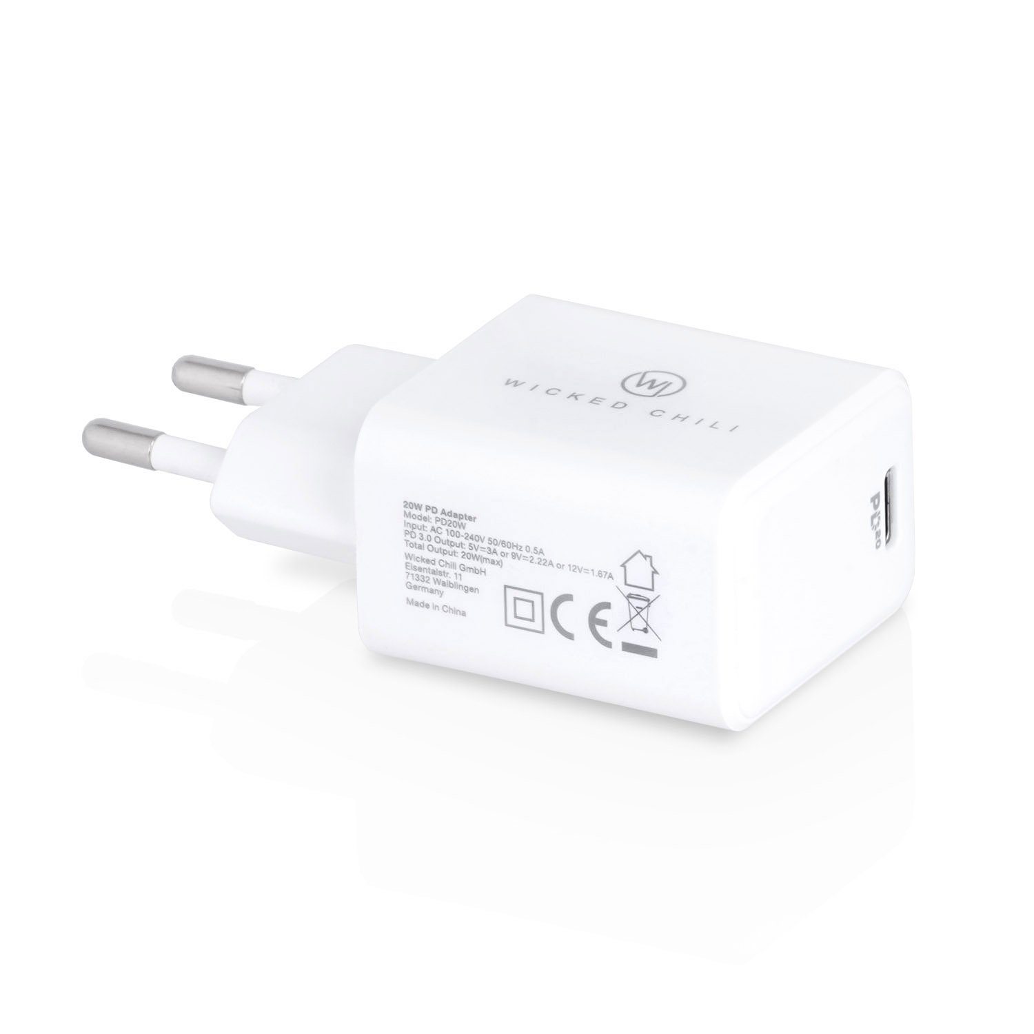 Wicked Chili 20W USB C Netzteil für iPhone 13 MagSafe-Charger Steckernetzteil