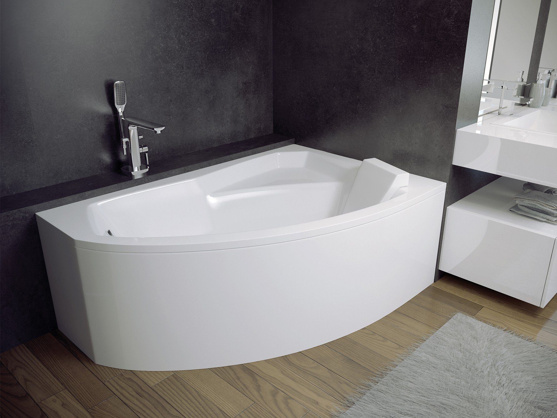 KOLMAN Badewanne Eckbadewanne Rima 170x110, (Links/Rechts), günstig online kaufen