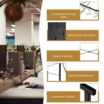 COSTWAY Schreibtisch, klappbar, mit 6 Haken, Metall, 100x50x75cm, 115kg