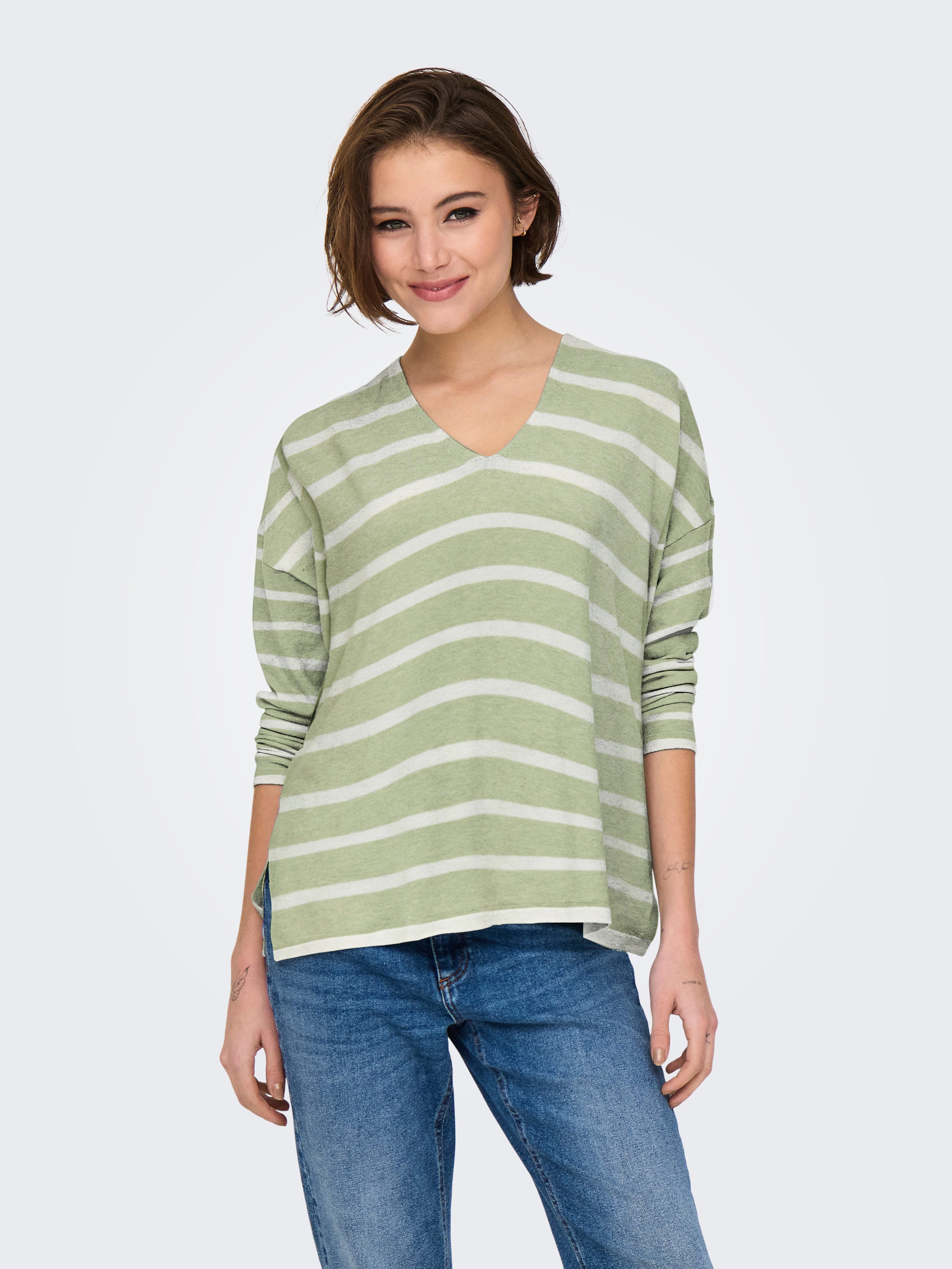 ONLY Strickpullover ONLAMALIO LIFE LS V-NECK günstig online kaufen