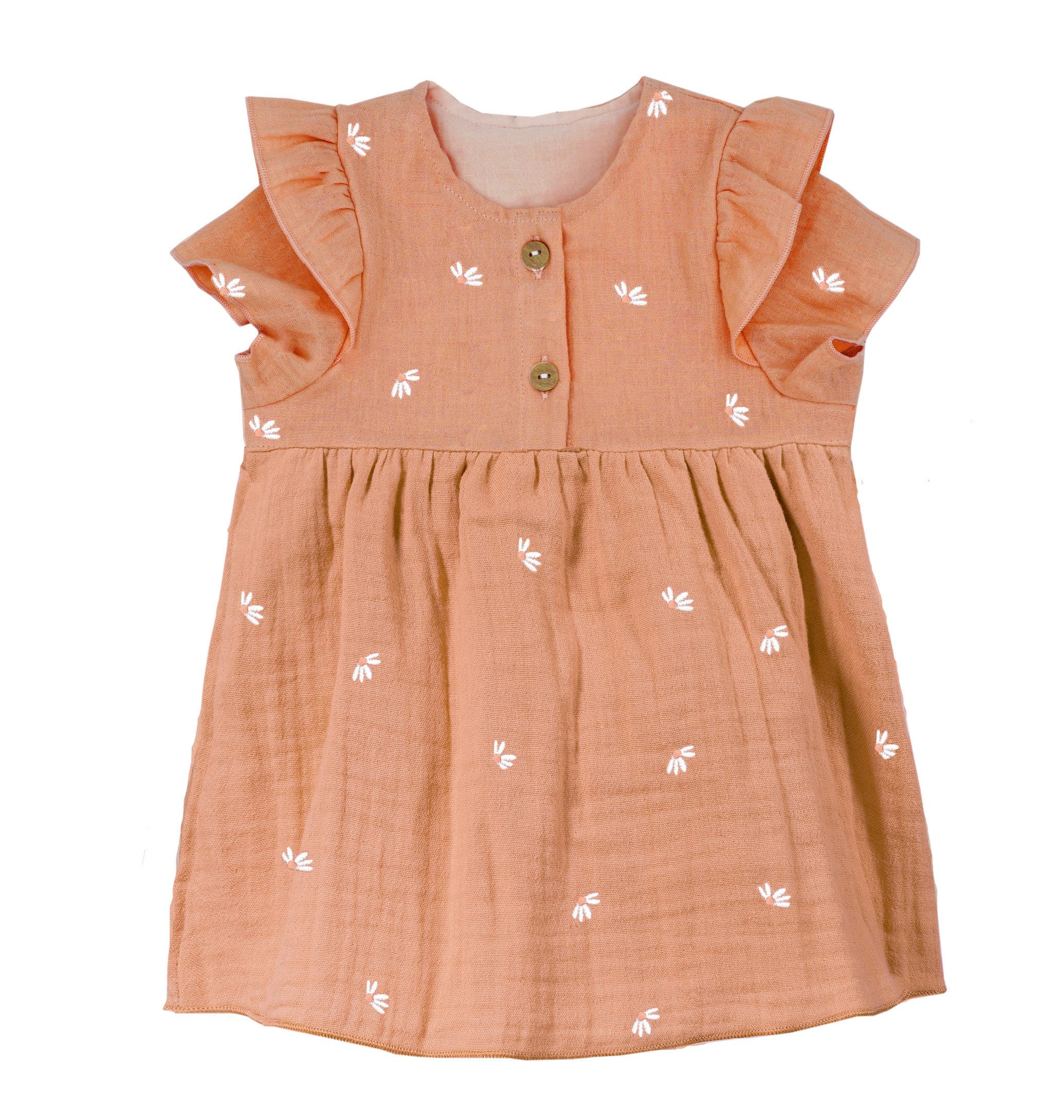 MAXIMO Sommerkleid GOTS BABY GIRL-Kleid, Kurzarm (1-tlg)