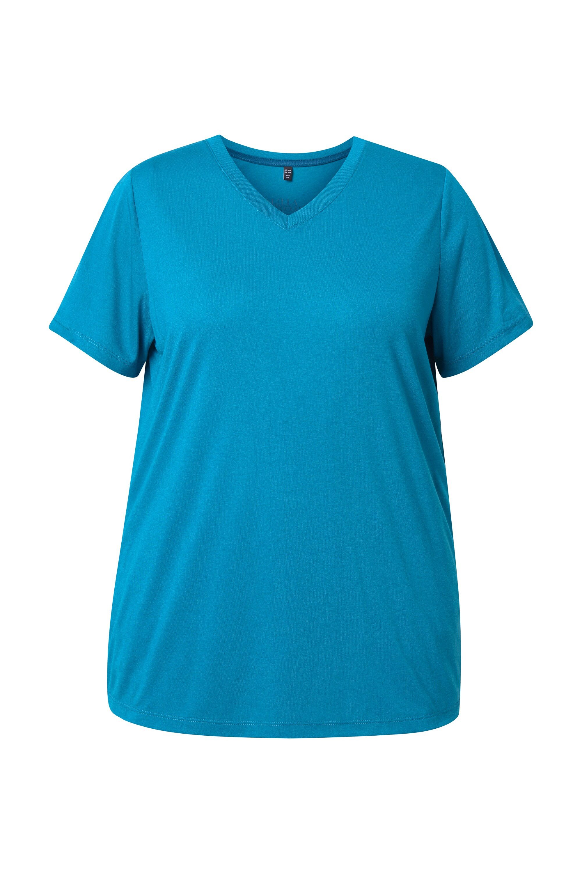 Ulla Popken T-Shirt Funktionsshirt antibakteriell V-Ausschnitt Halbarm günstig online kaufen