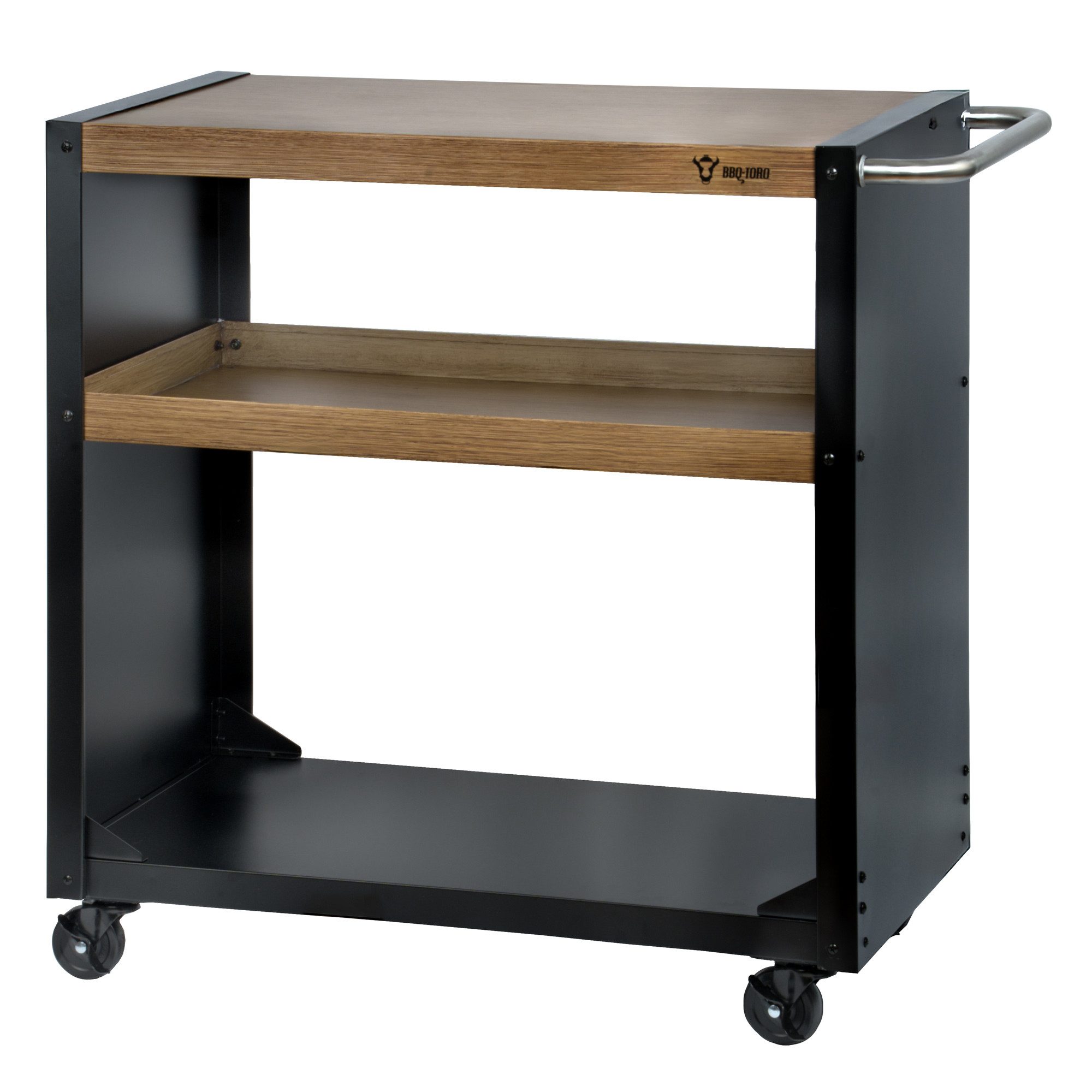 BBQ-Toro Servierwagen Grillwagen 95 x 50 x 90 cm, Schwarz, Grilltisch, Beistelltisch
