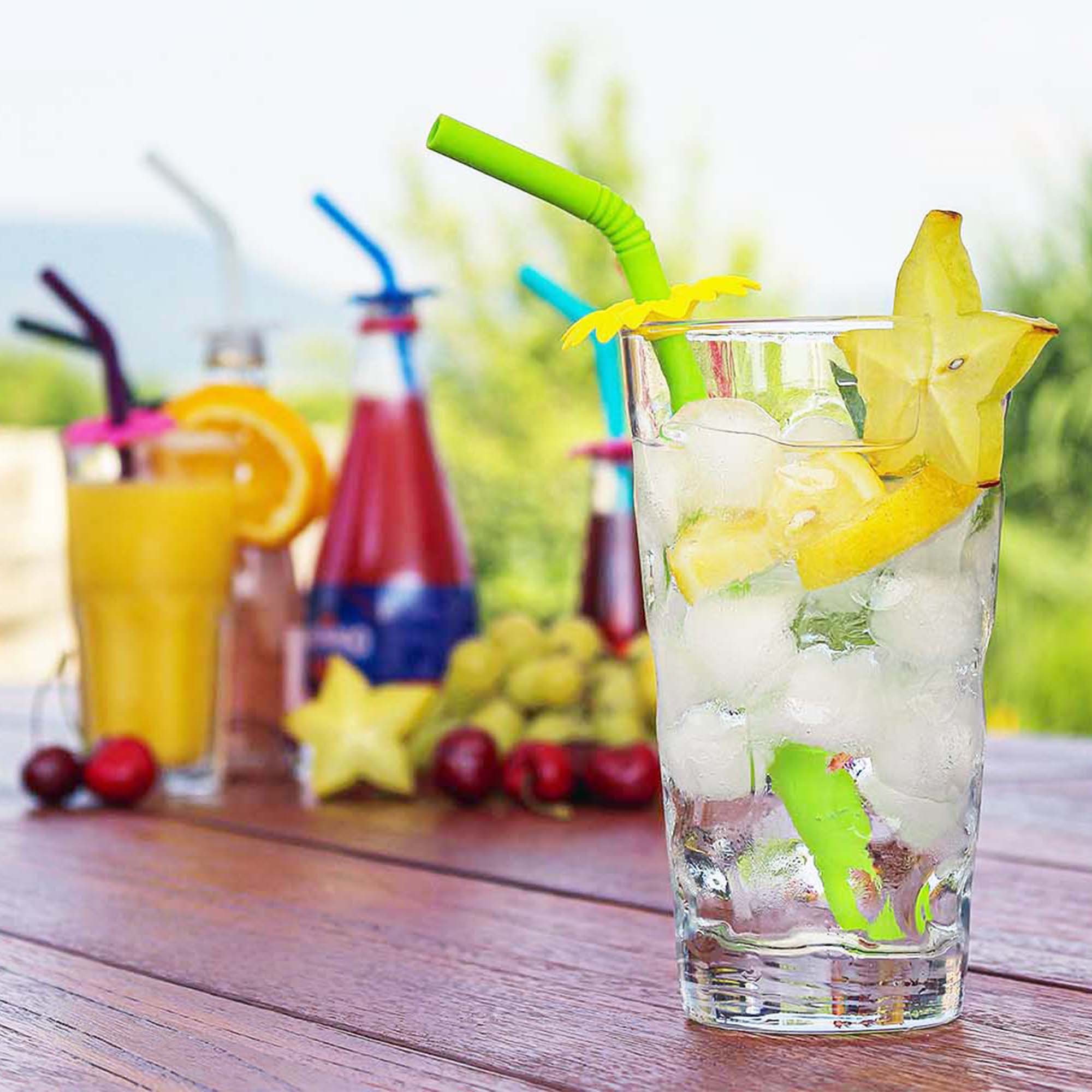 Kochblume Trinkhalme LANG, (Set, 7-tlg)