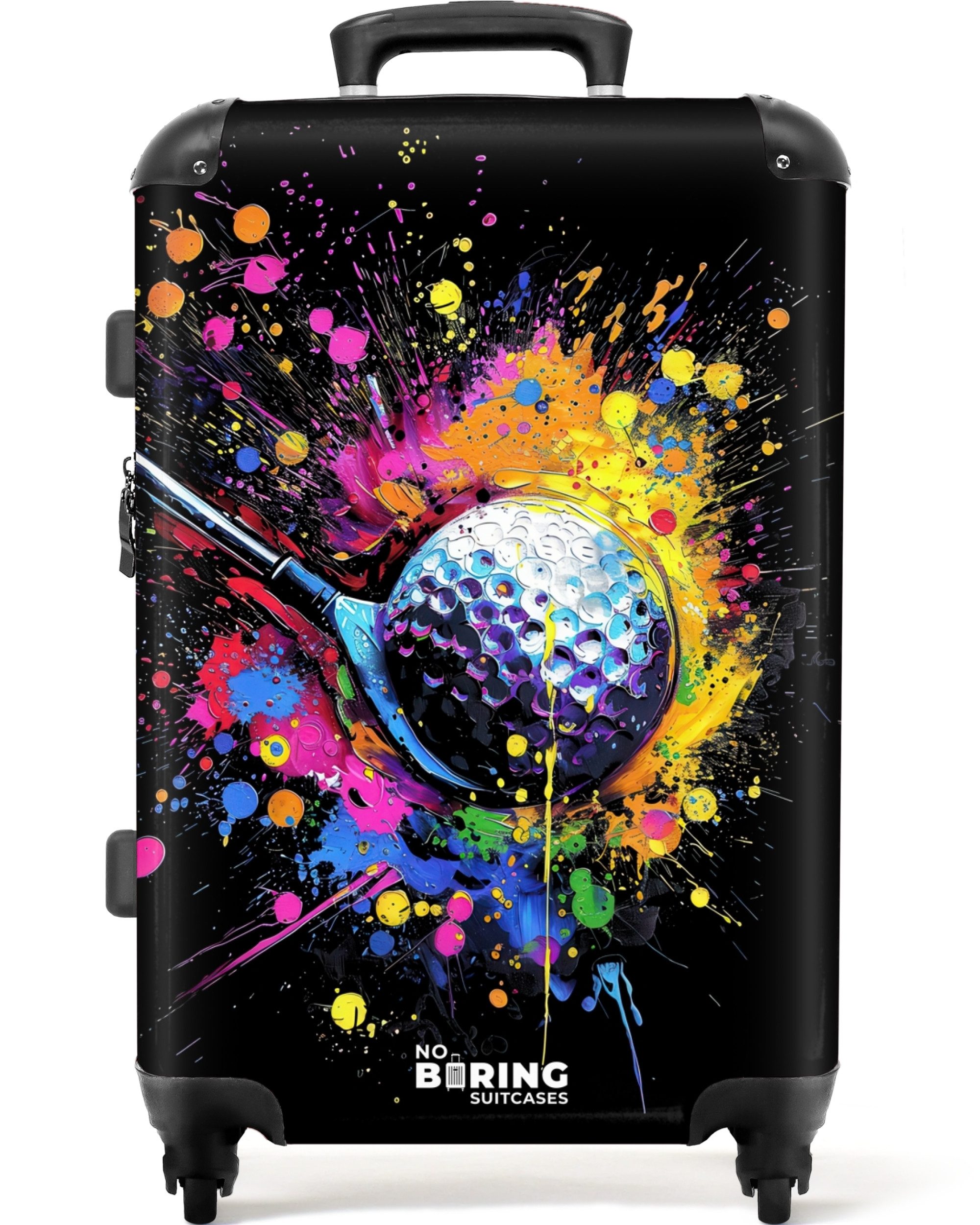 NoBoringSuitcases.com© Hartschalen-Trolley Golf mit Graffiti 67 günstig online kaufen